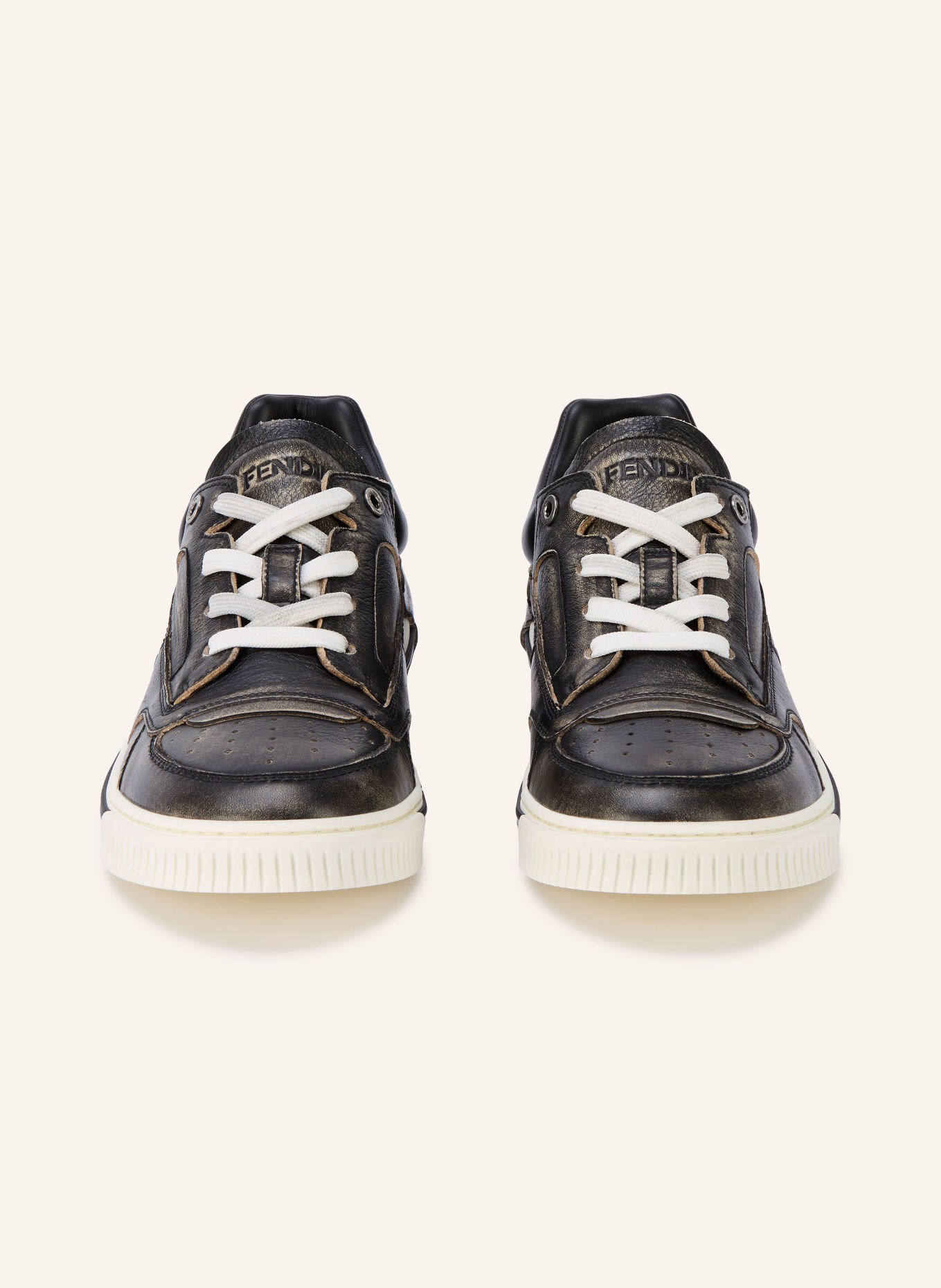 FENDI Sneaker FENDER: SCHWARZ / BEIGE