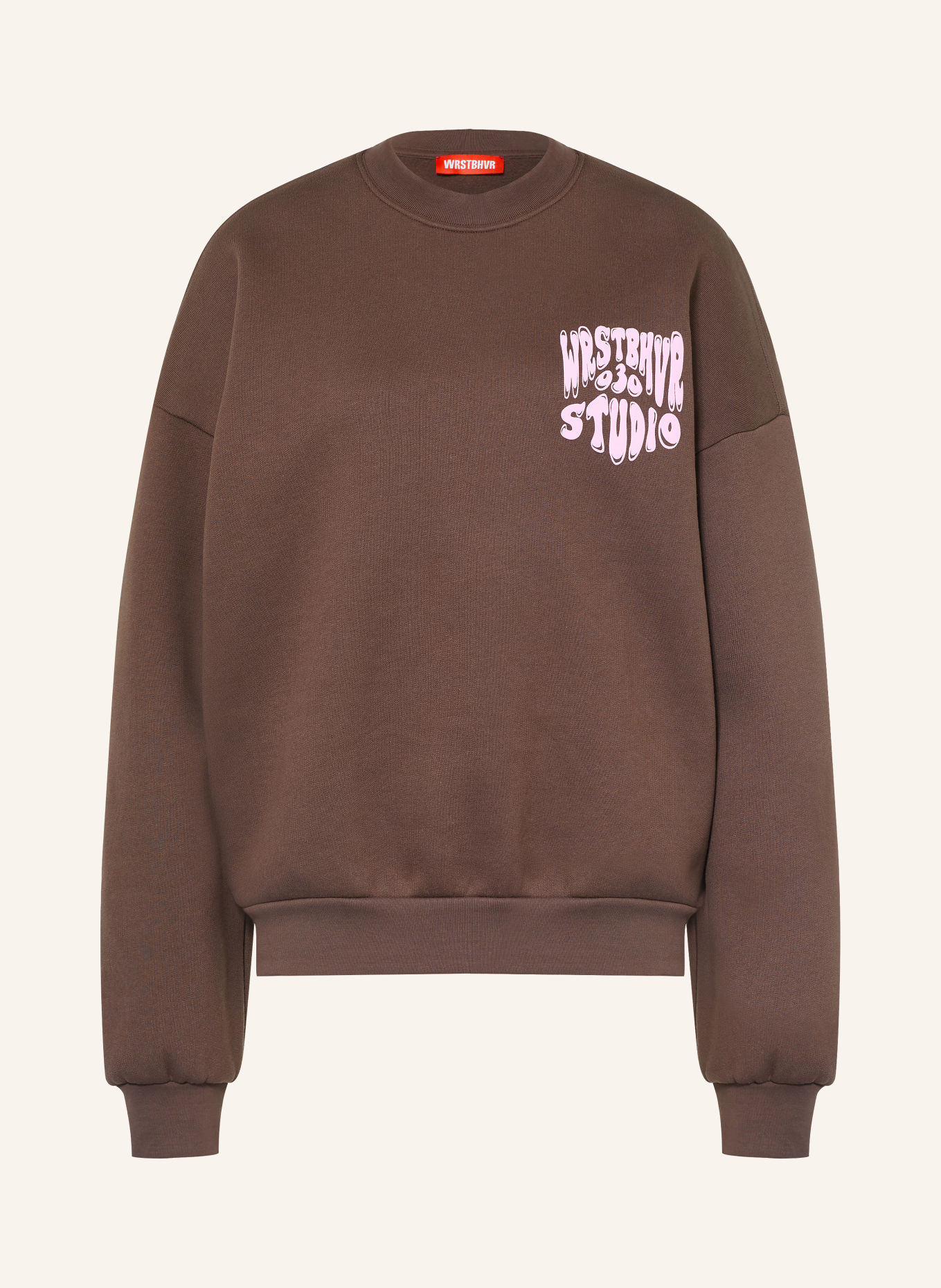 WRSTBHVR Sweatshirt FLYNN V2: BRAUN / ROSA