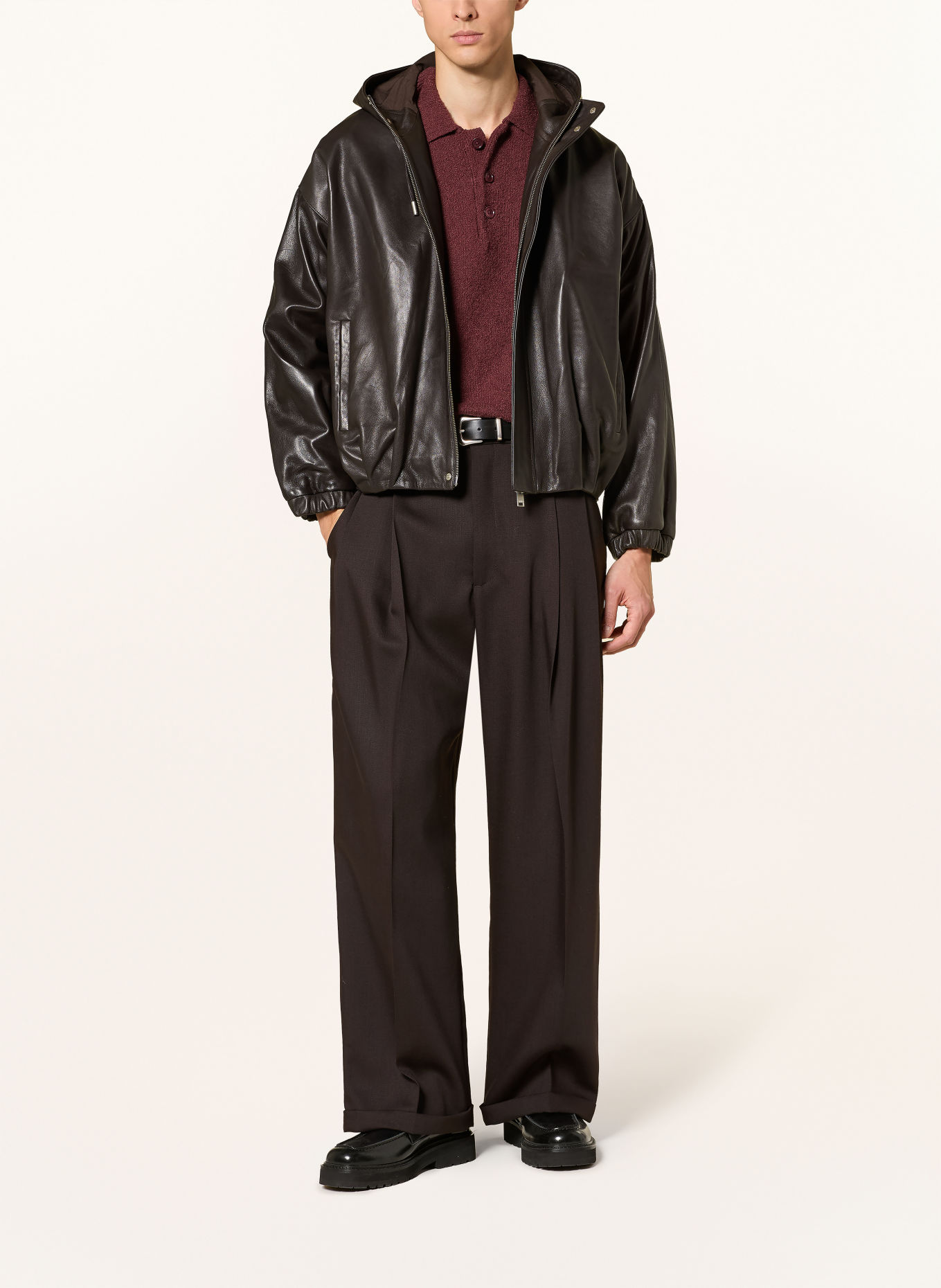 ARMA Lederblouson LARK: DUNKELBRAUN