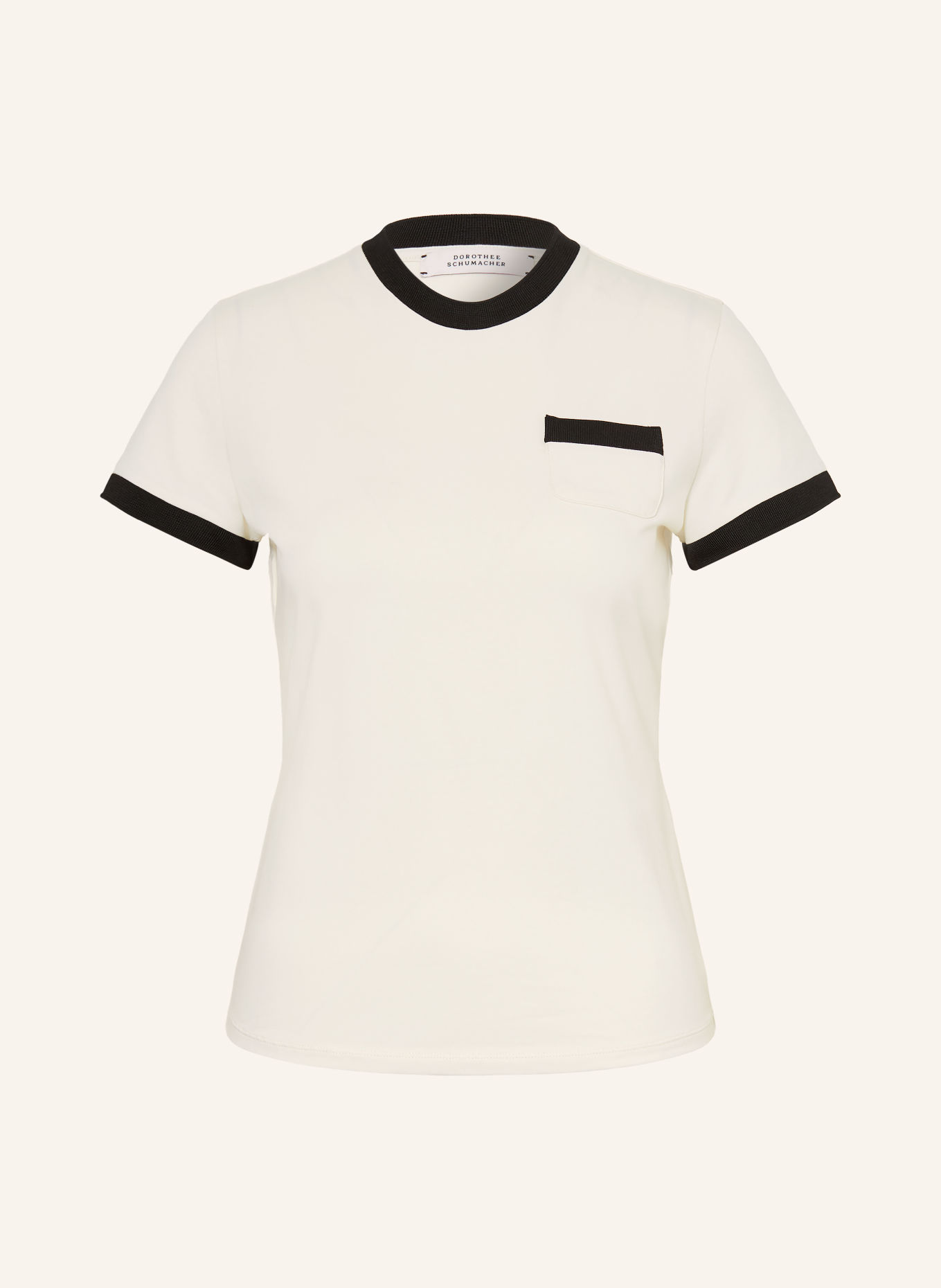 DOROTHEE SCHUMACHER T-Shirt ALL TIME FAVORITES: ECRU / SCHWARZ