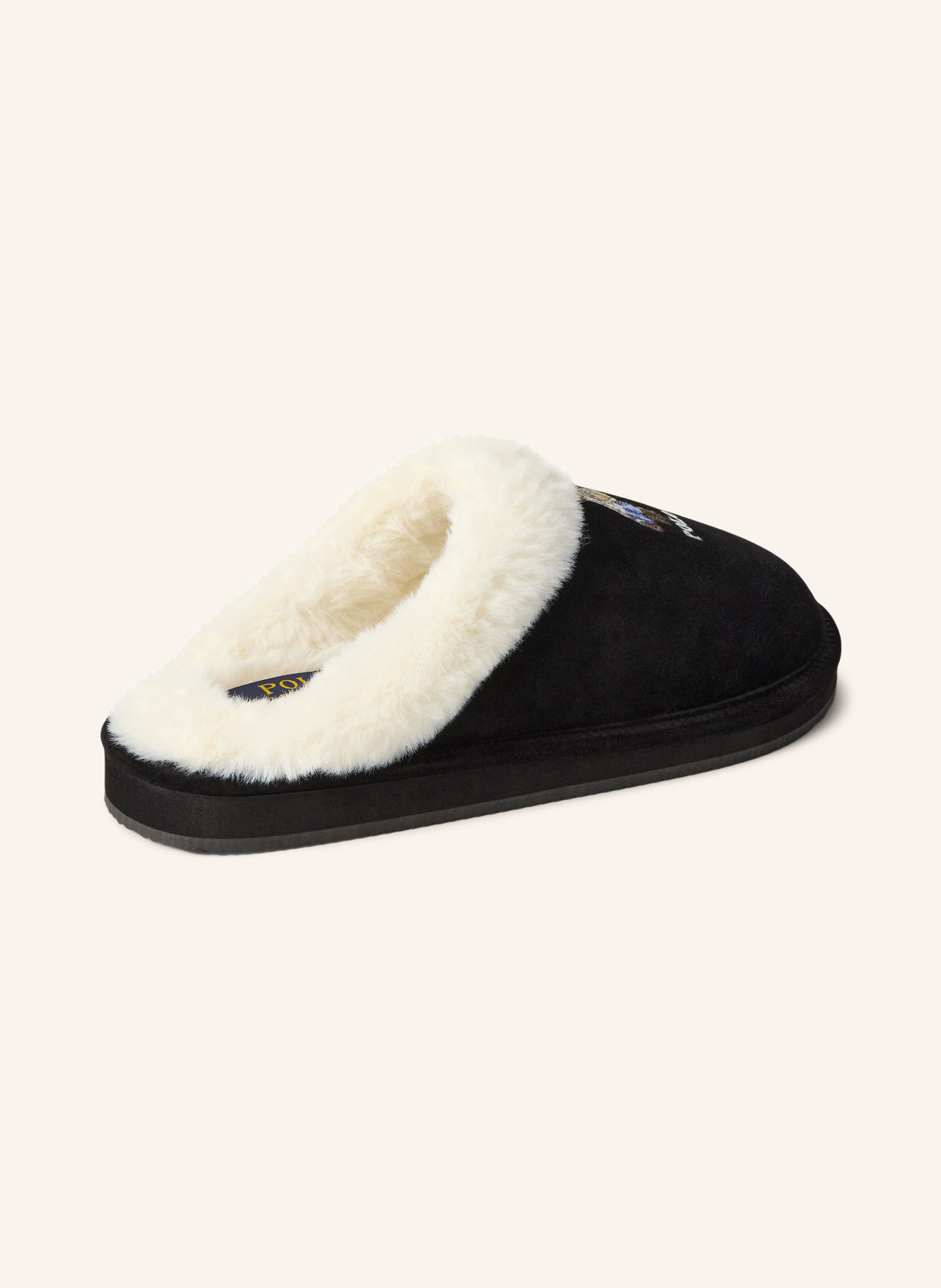 POLO RALPH LAUREN Pantoffels KAYLEIGH: ZWART / WIT