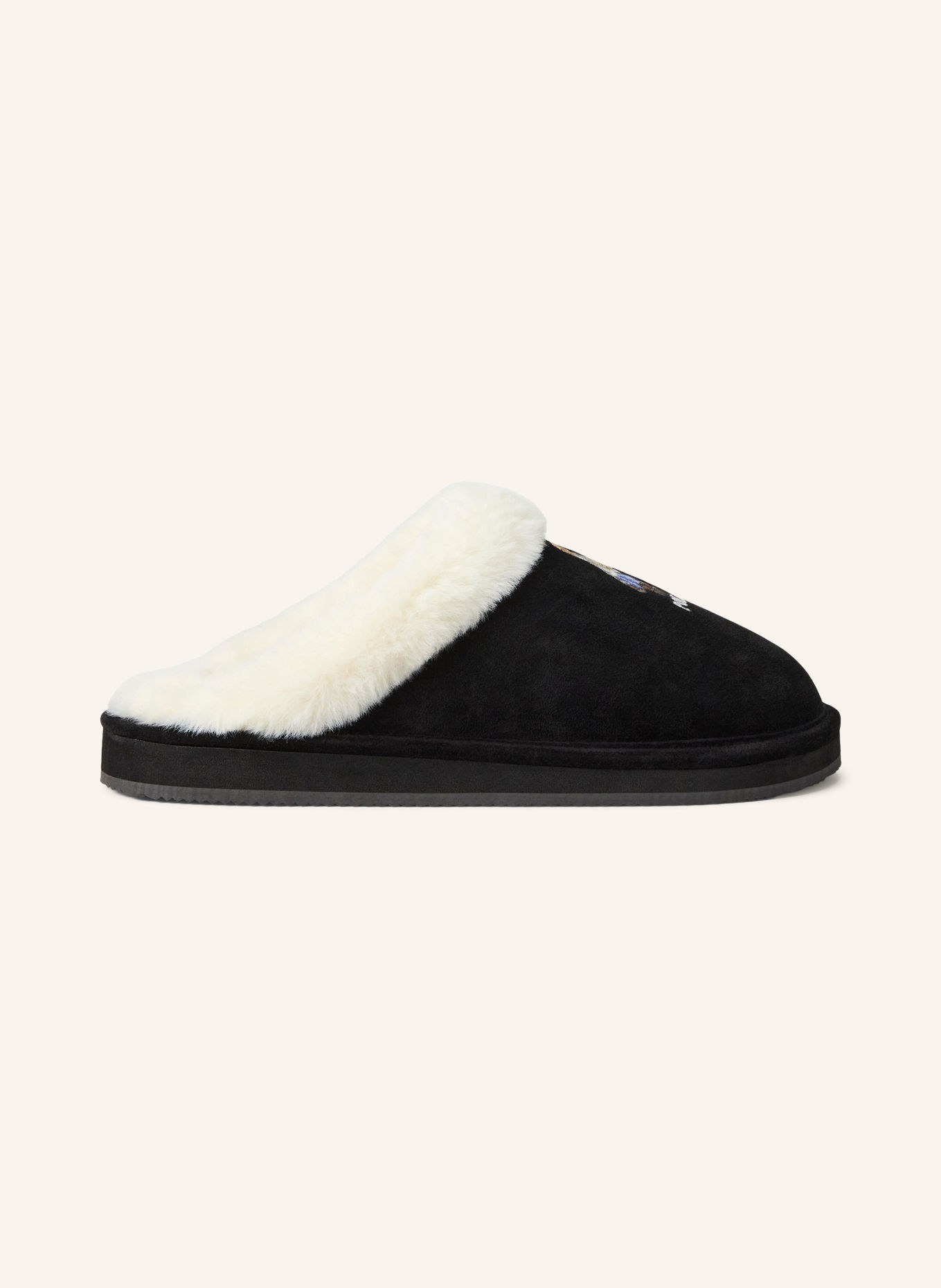 POLO RALPH LAUREN Pantoffels KAYLEIGH: ZWART / WIT