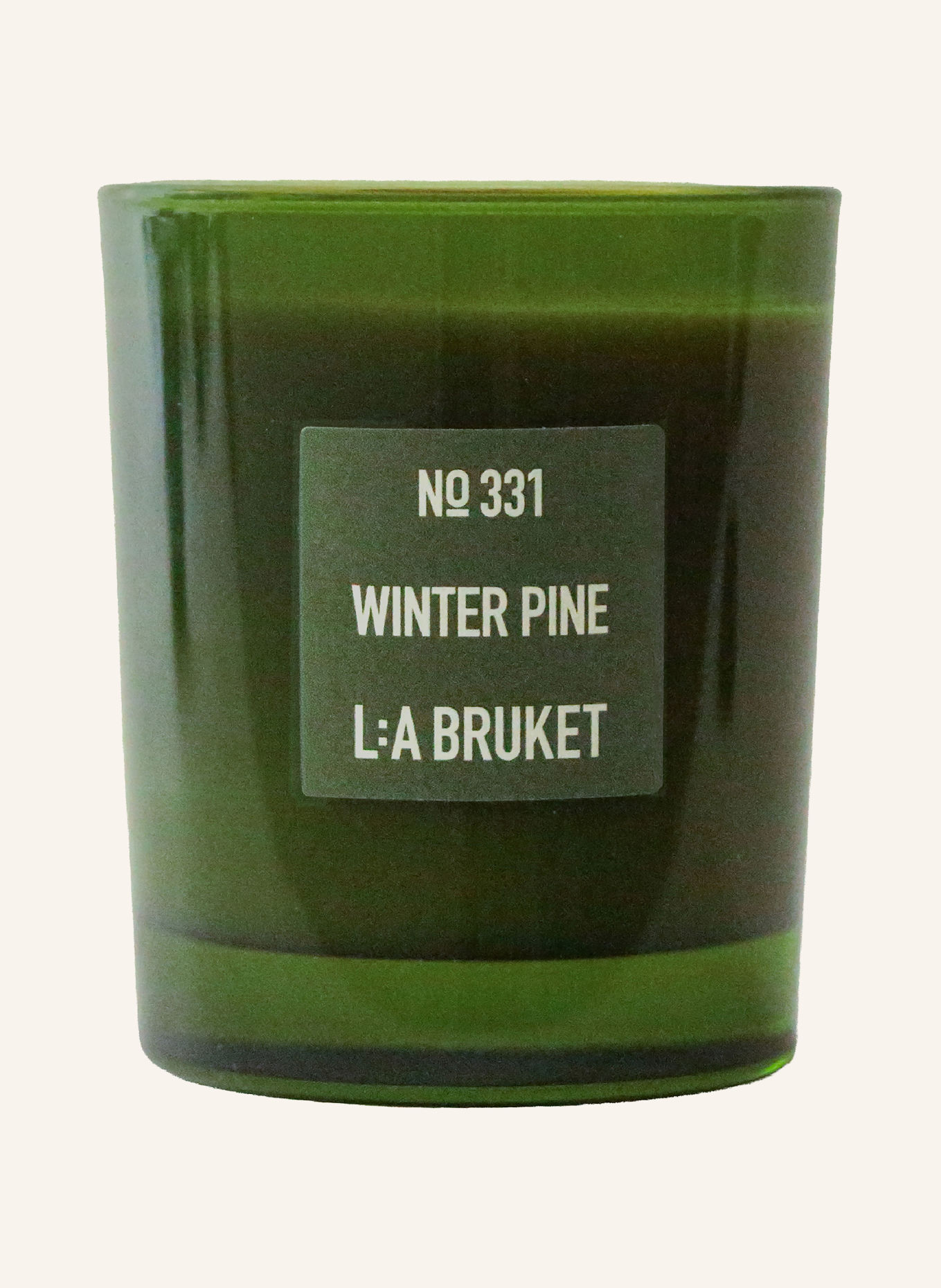 L:A BRUKET Świeca zapachowa 331 WINTER PINE: ZIELONY