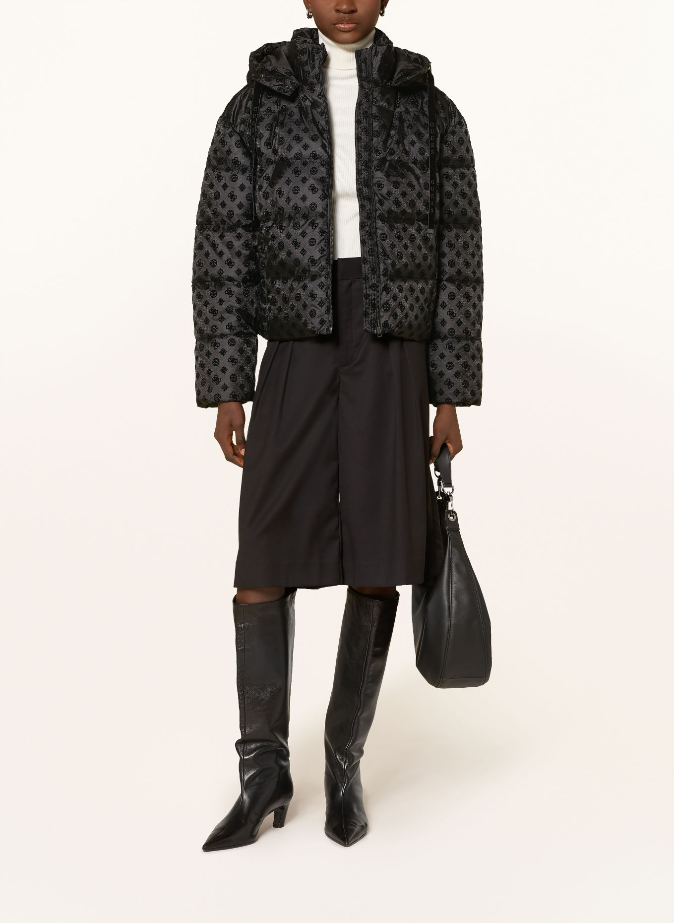 GUESS Quilted jacket NEW DAISY: BLACK