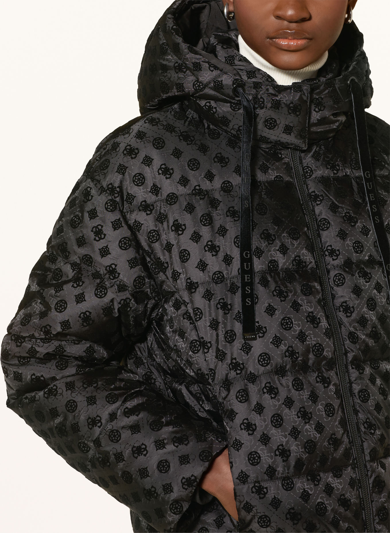 GUESS Quilted jacket NEW DAISY: BLACK