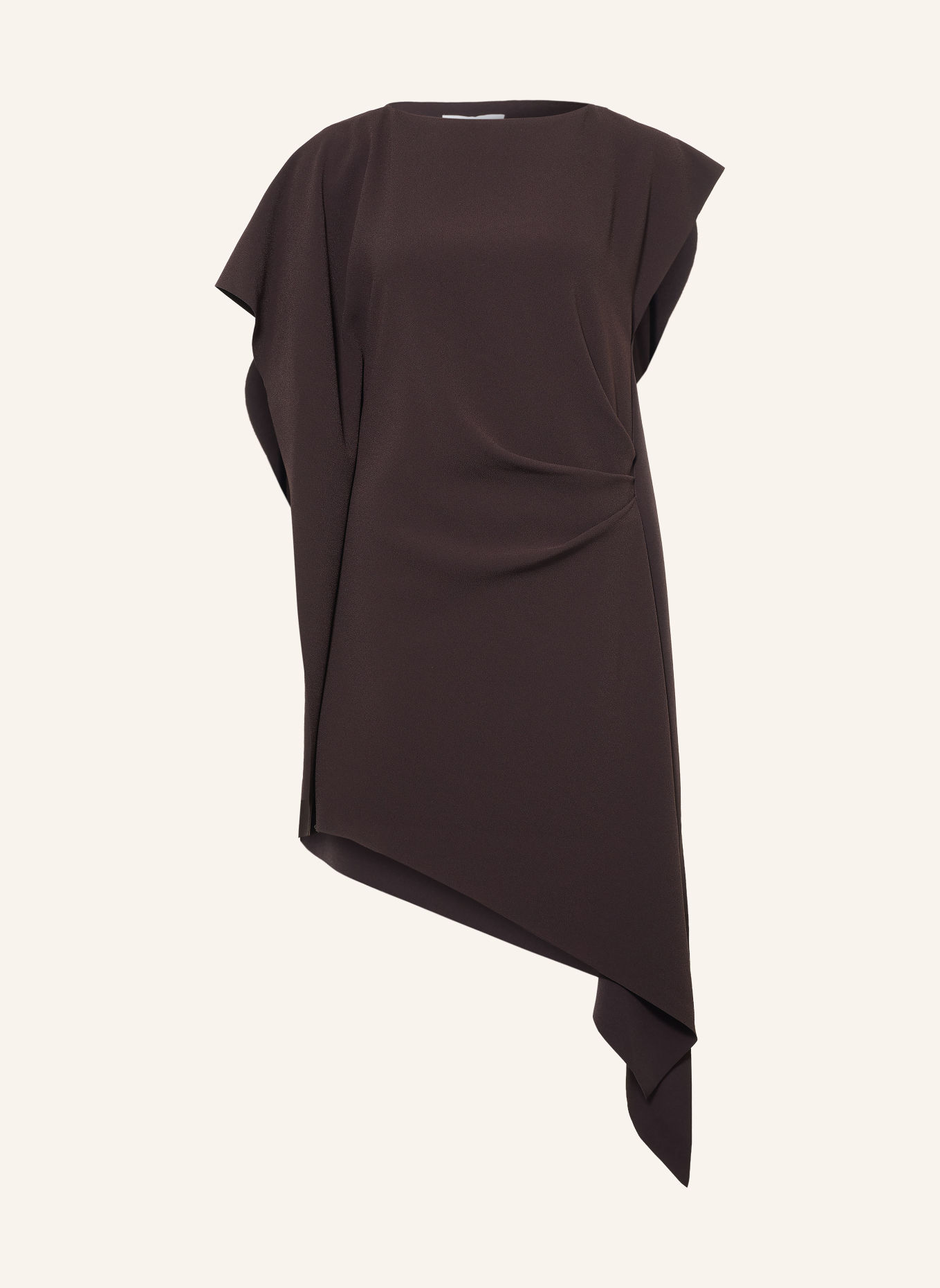 REISS ATHENA Dress with Flounces: DARK RED