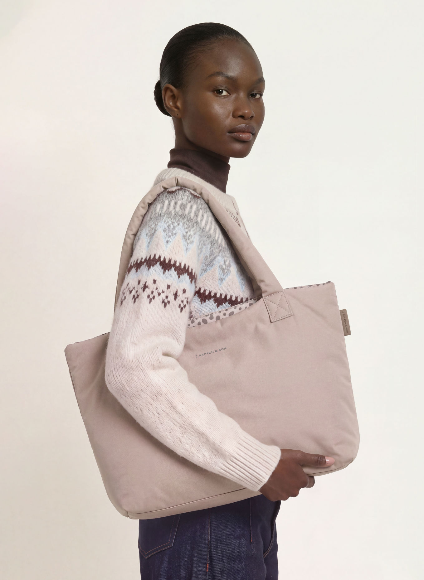 KAPTEN & SON Geantă de cumpărături NORVA reversibilă: ROZ