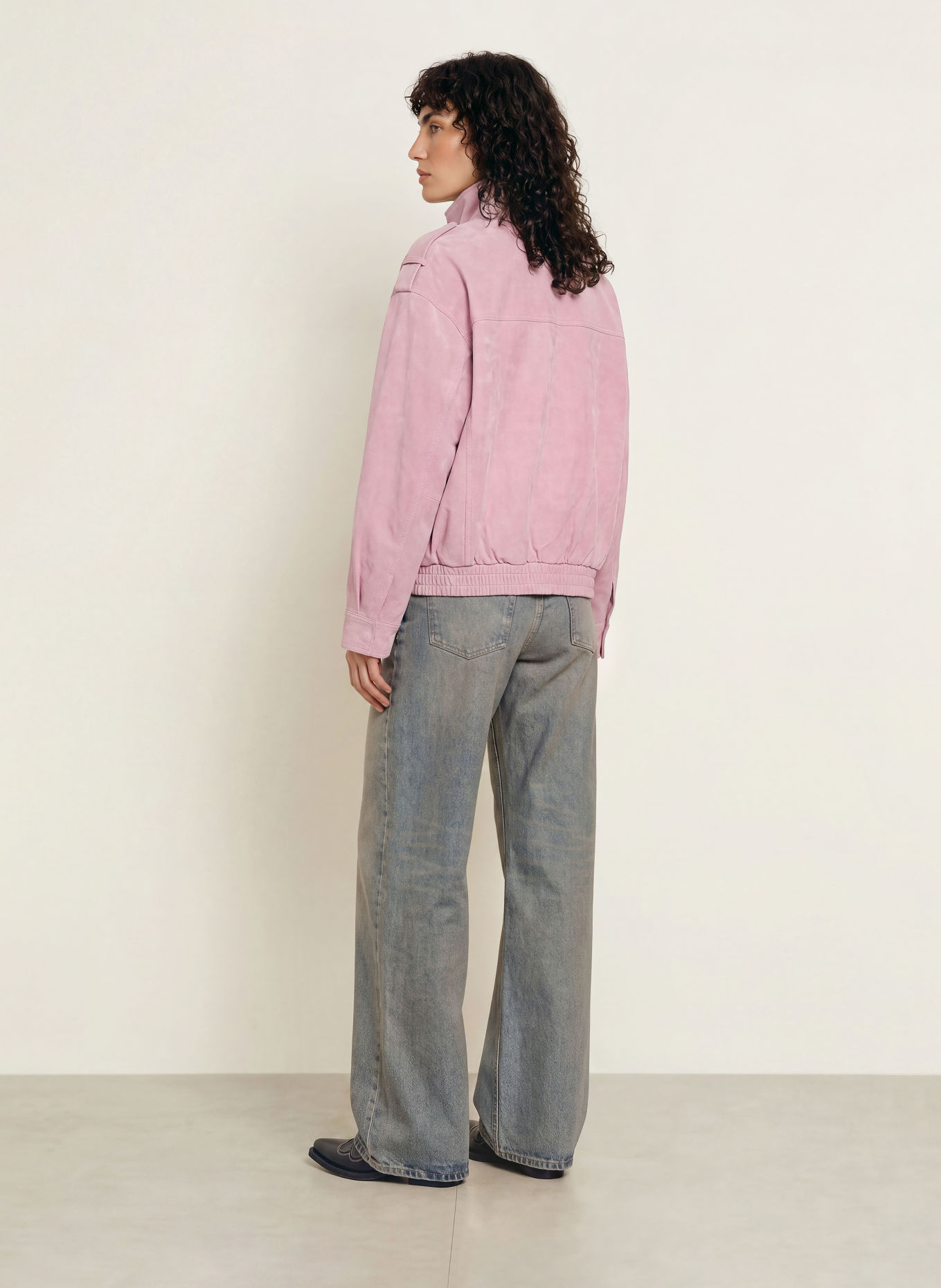 MRS & HUGS Veste en cuir: ROSÉ