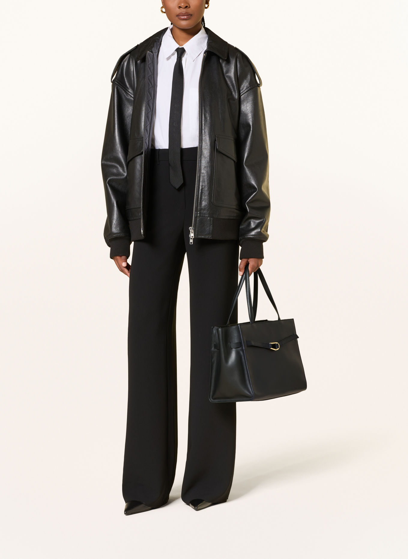 LOEFFLER RANDALL AIDAN Shoppers Tote Bag: BLACK / GOLD