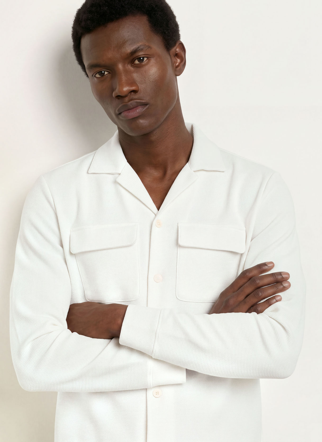 REISS Koszula z tkaniny piqué VENTO o kroju Regular Fit: BIAŁY