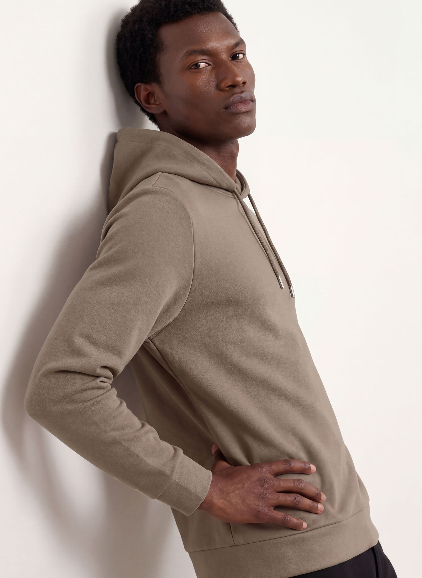 REISS DANE Hoodie: TAUPE