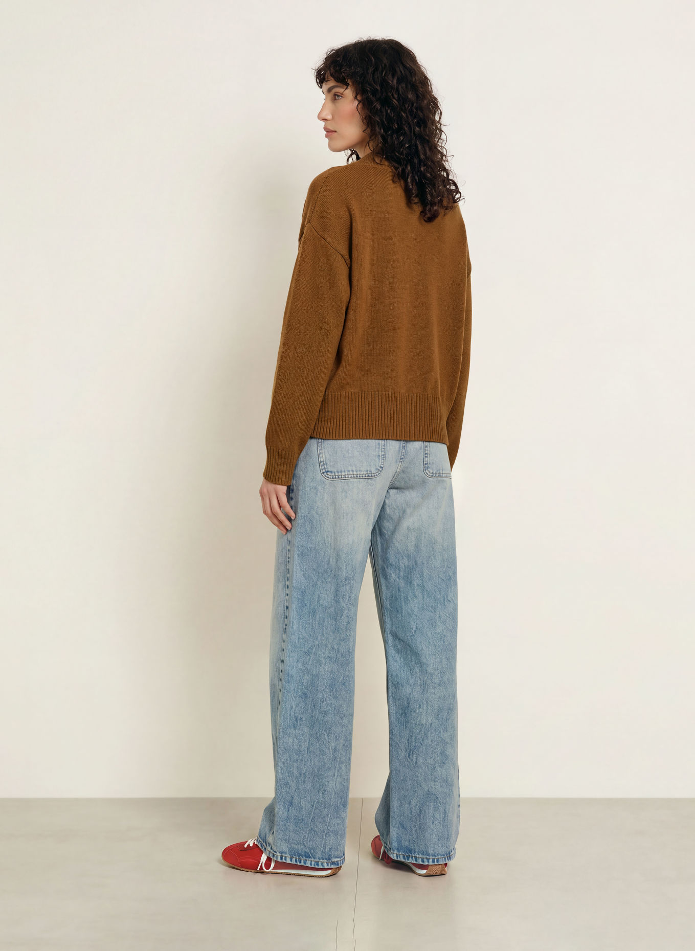 SANDRO Pullover: BRAUN / BLAU
