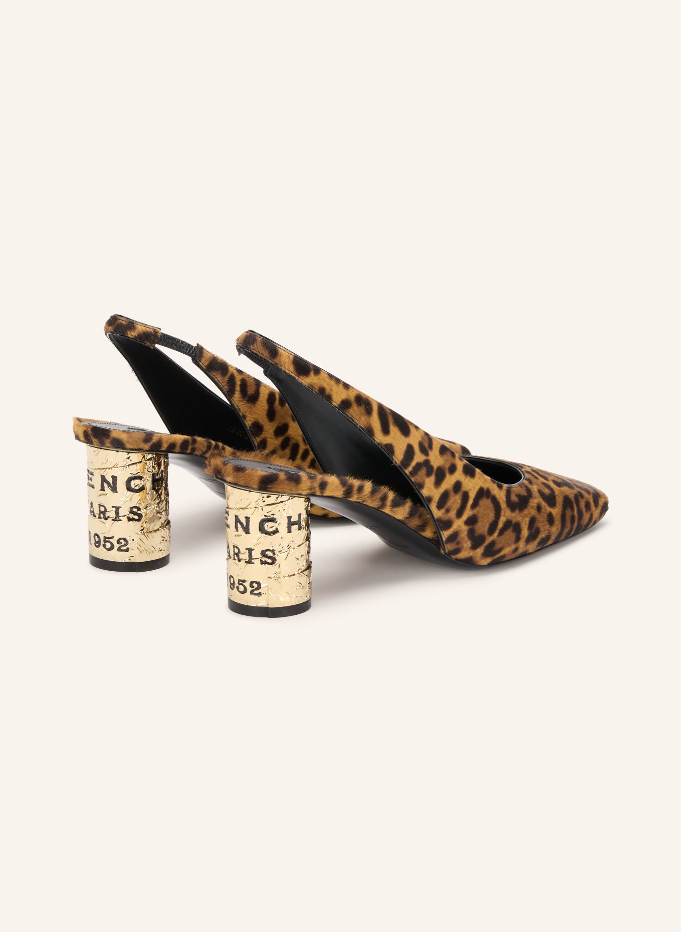 GIVENCHY Czółenka typu slingback: CAMELOWY / ZŁOTY / CZARNY