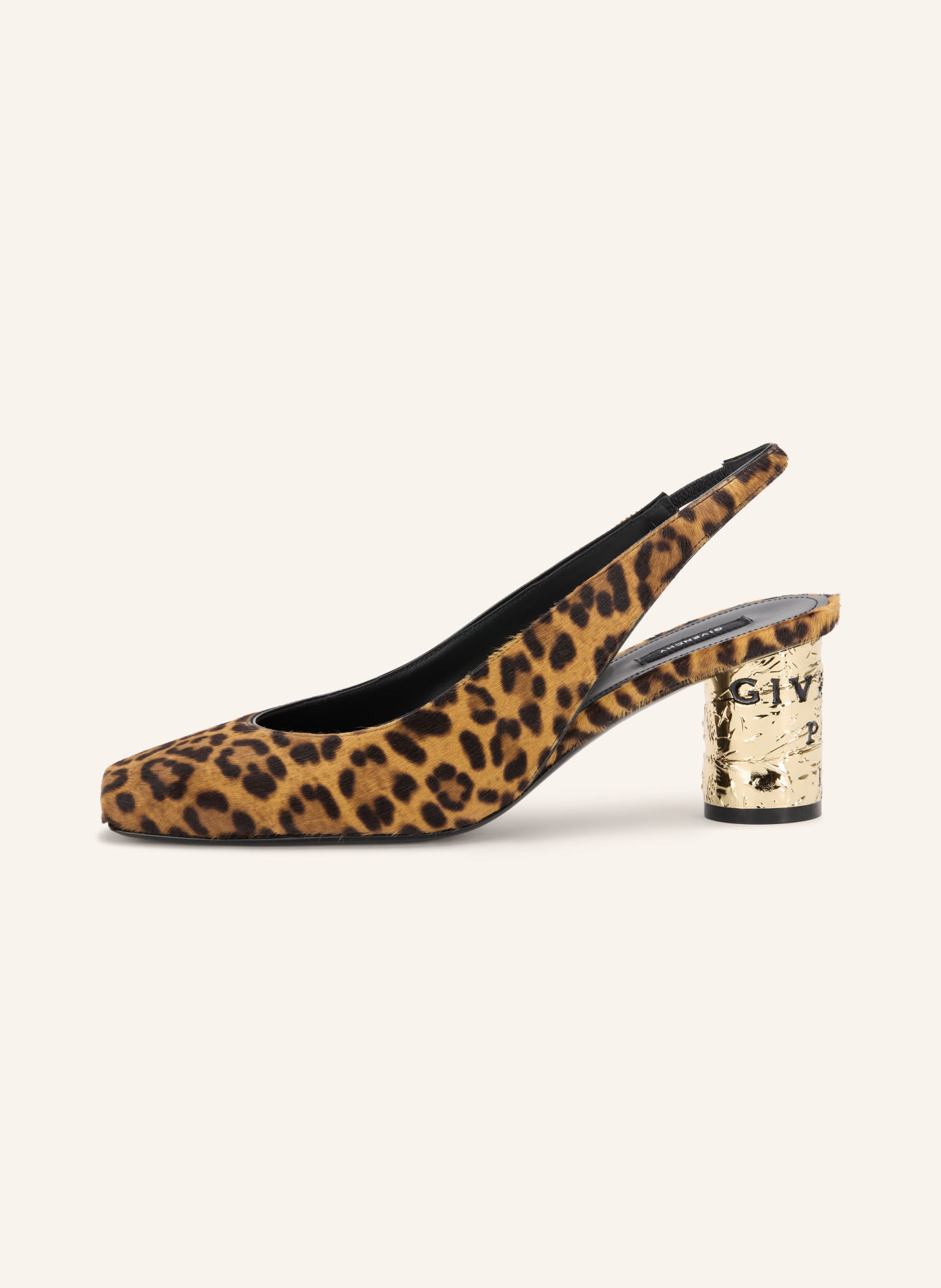 GIVENCHY Czółenka typu slingback: CAMELOWY / ZŁOTY / CZARNY