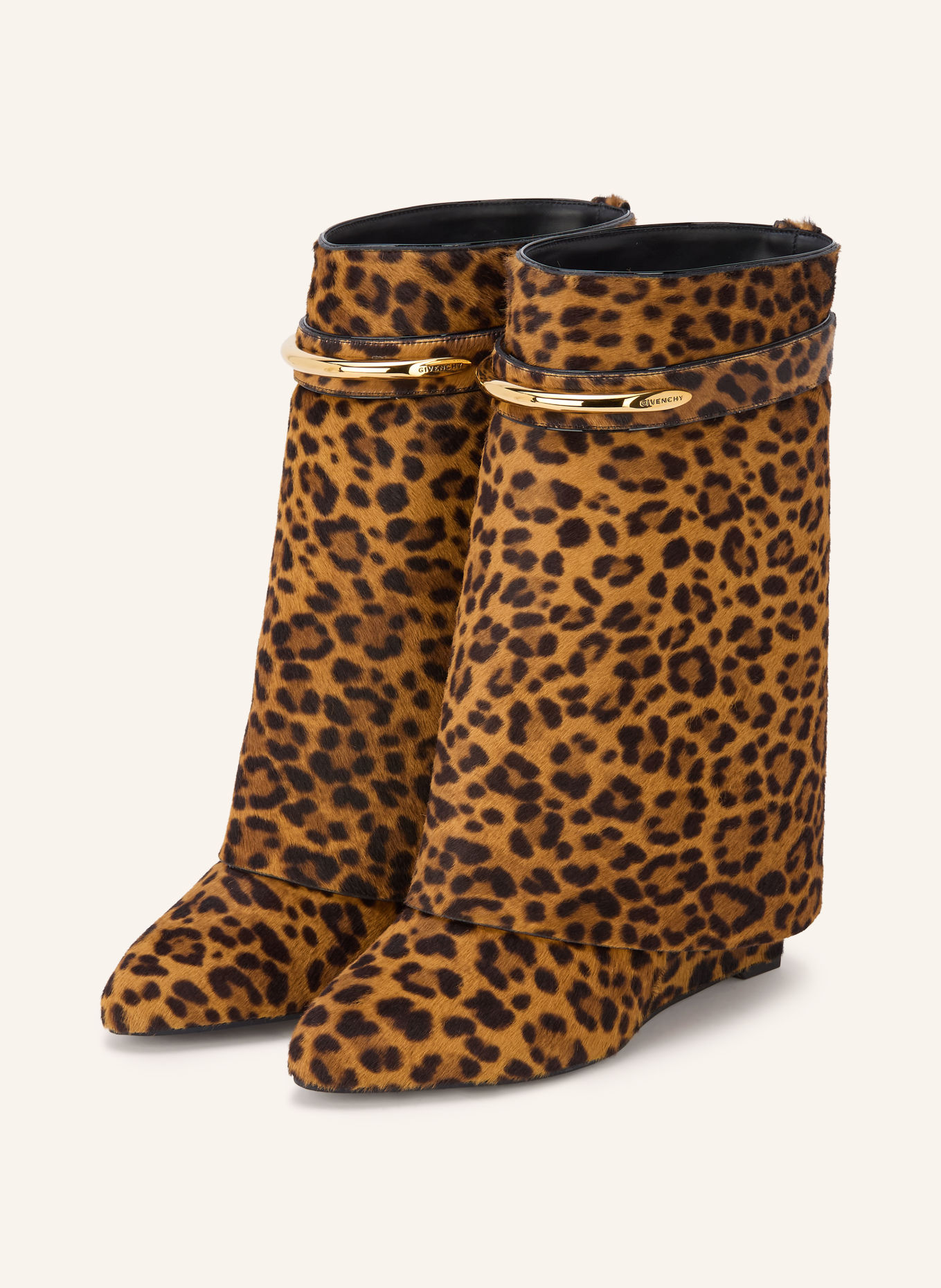 GIVENCHY Stiefeletten SHARK PINCH: COGNAC / SCHWARZ