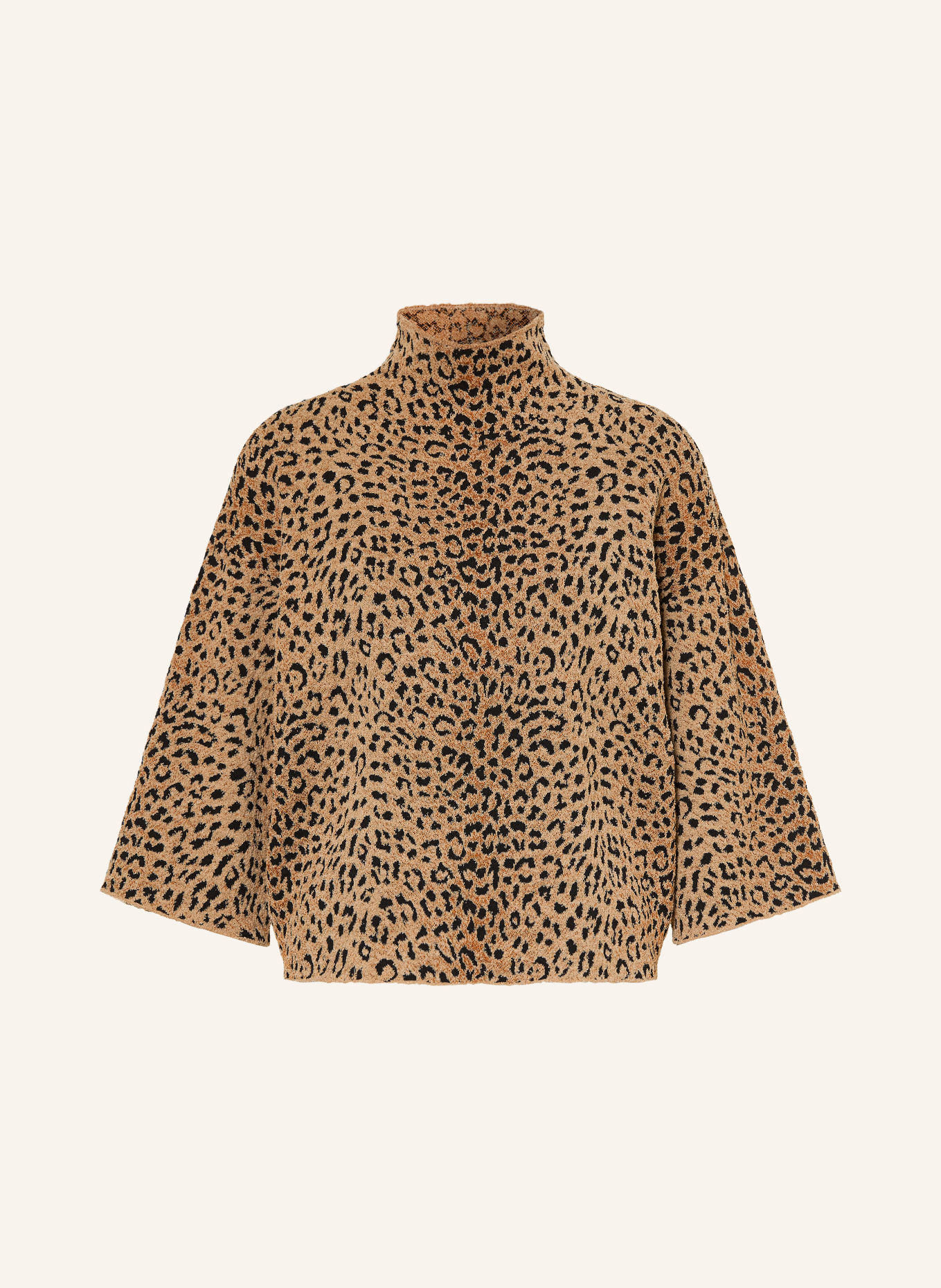 GIVENCHY Pullover mit 3/4-Arm: BEIGE / BRAUN / SCHWARZ