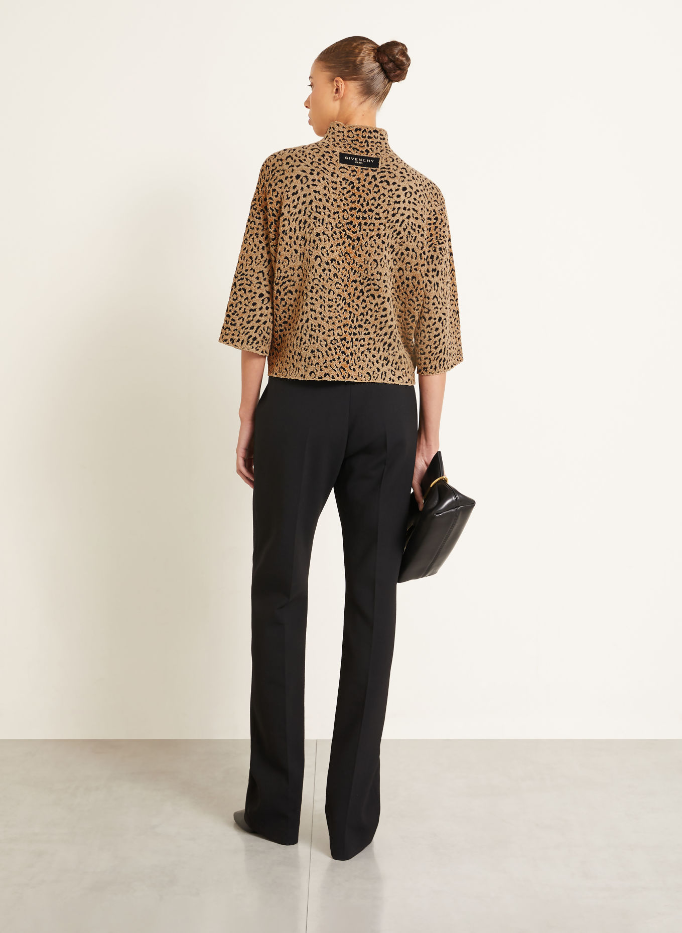 GIVENCHY Pullover mit 3/4-Arm: BEIGE / BRAUN / SCHWARZ