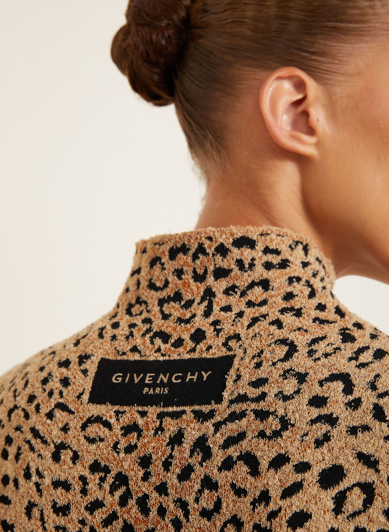 GIVENCHY Pullover mit 3/4-Arm: BEIGE / BRAUN / SCHWARZ