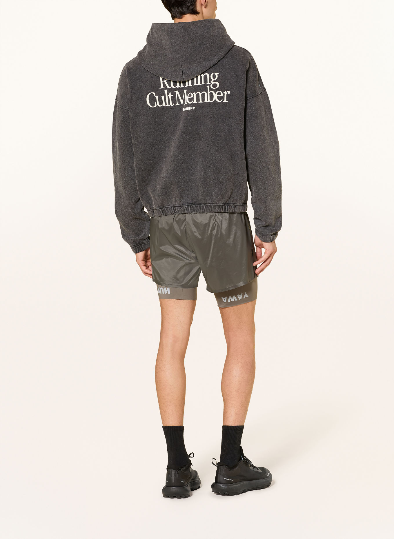 SATISFY SOFTCELL Hoodie: GRAY / WHITE