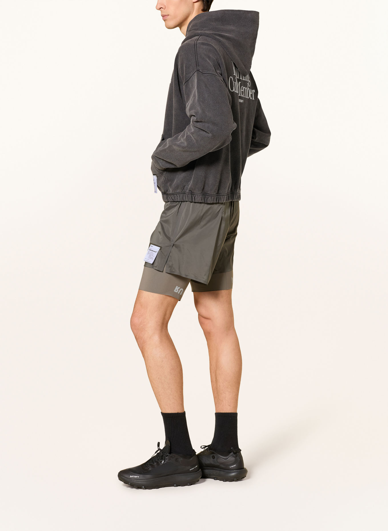 SATISFY SOFTCELL Hoodie: GRAY / WHITE
