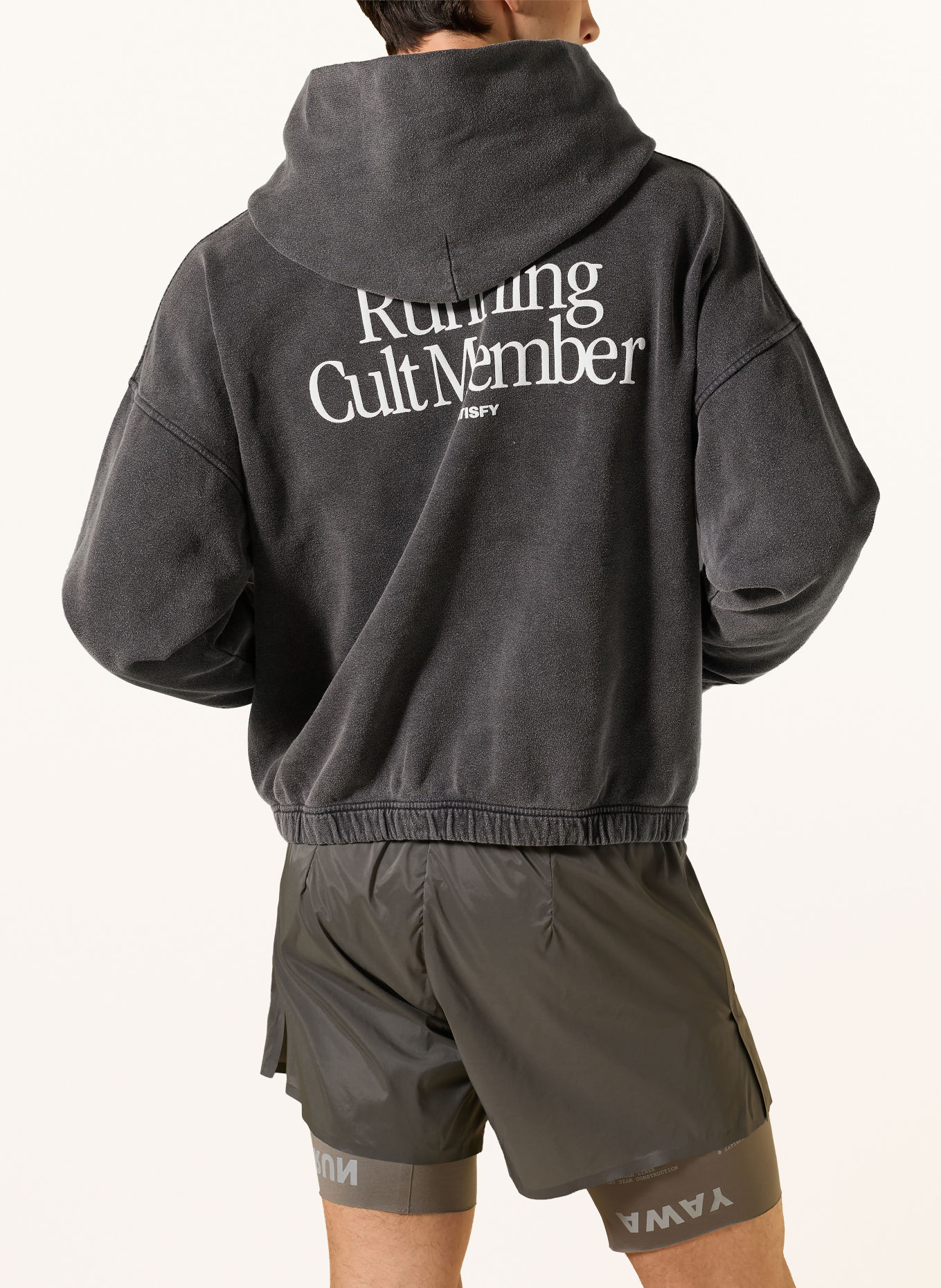 SATISFY SOFTCELL Hoodie: GRAY / WHITE