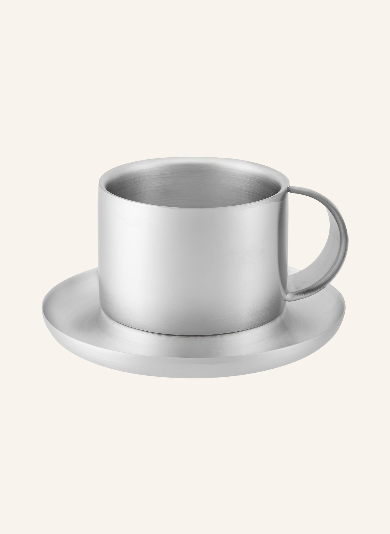 Service Projects Kaffeetasse ARLO mit Untertasse: SILBER