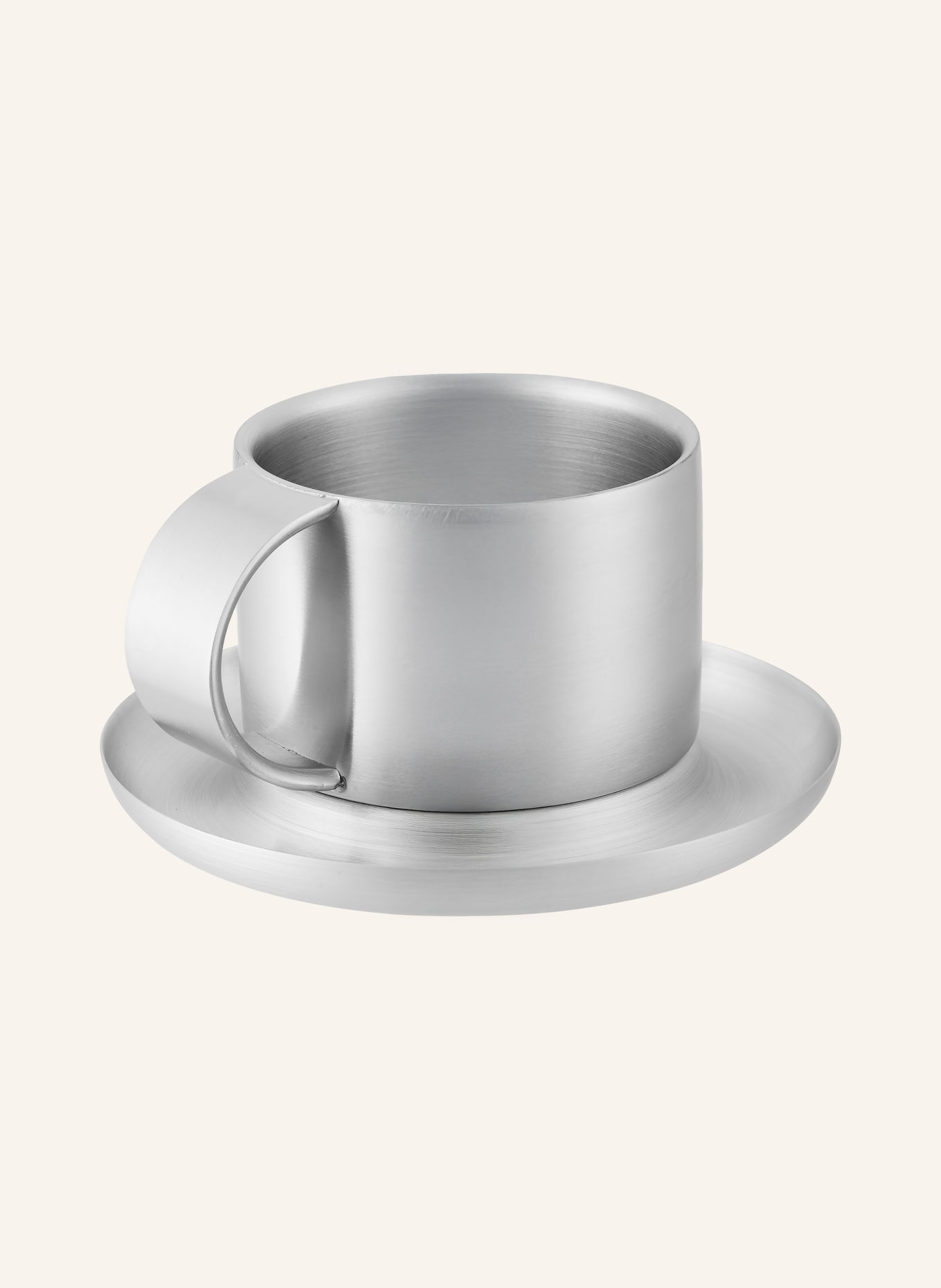 Service Projects Kaffeetasse ARLO mit Untertasse: SILBER