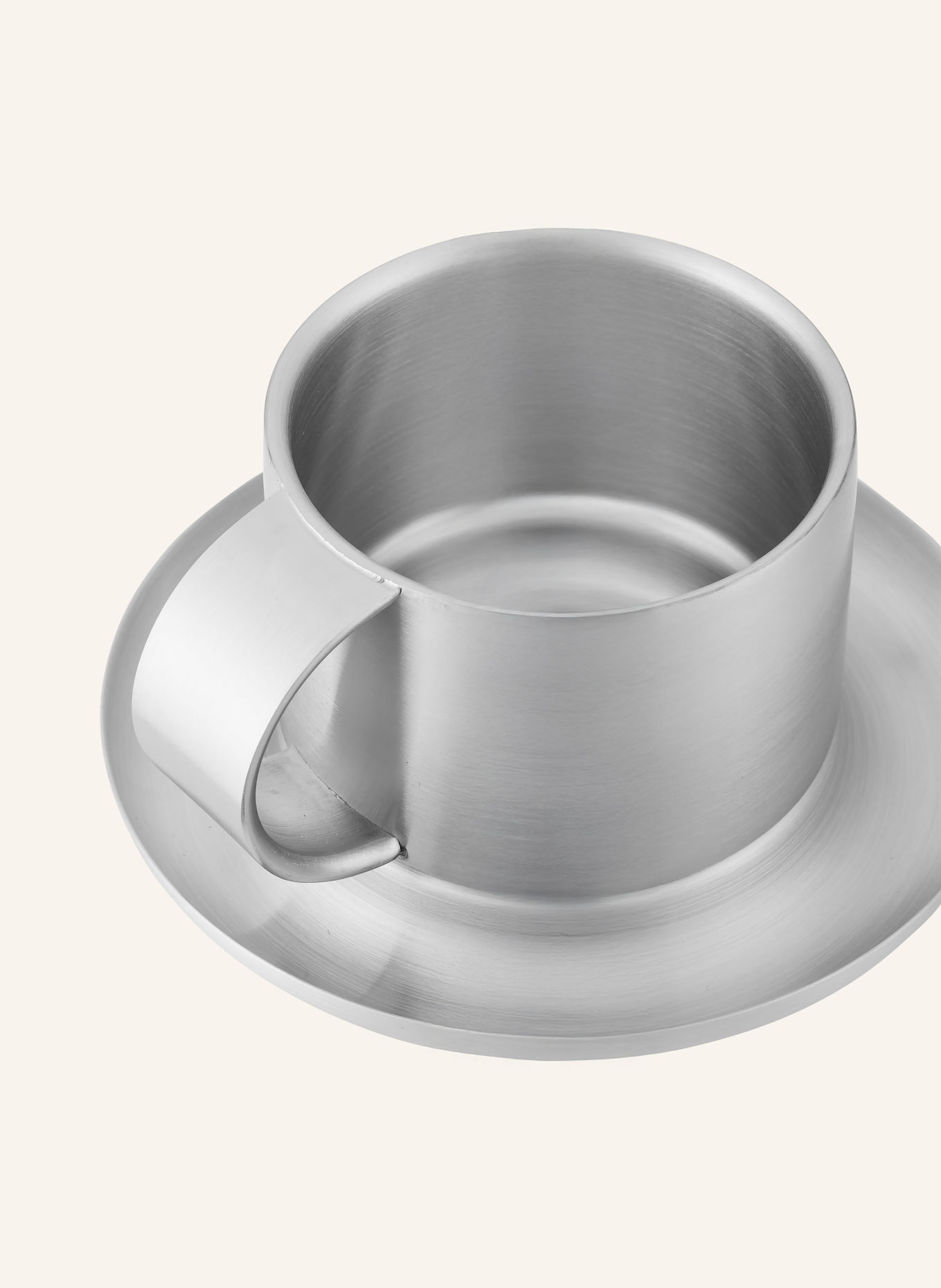Service Projects Kaffeetasse ARLO mit Untertasse: SILBER