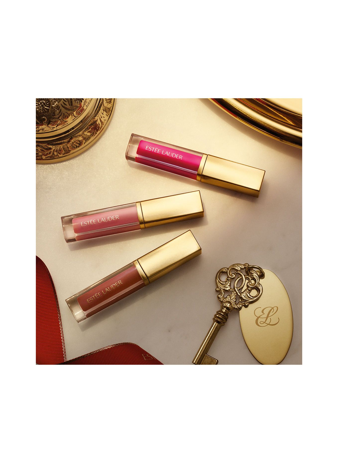ESTÉE LAUDER SUITE KISSES GLOSSY POUT MINI LIP OIL TRIO