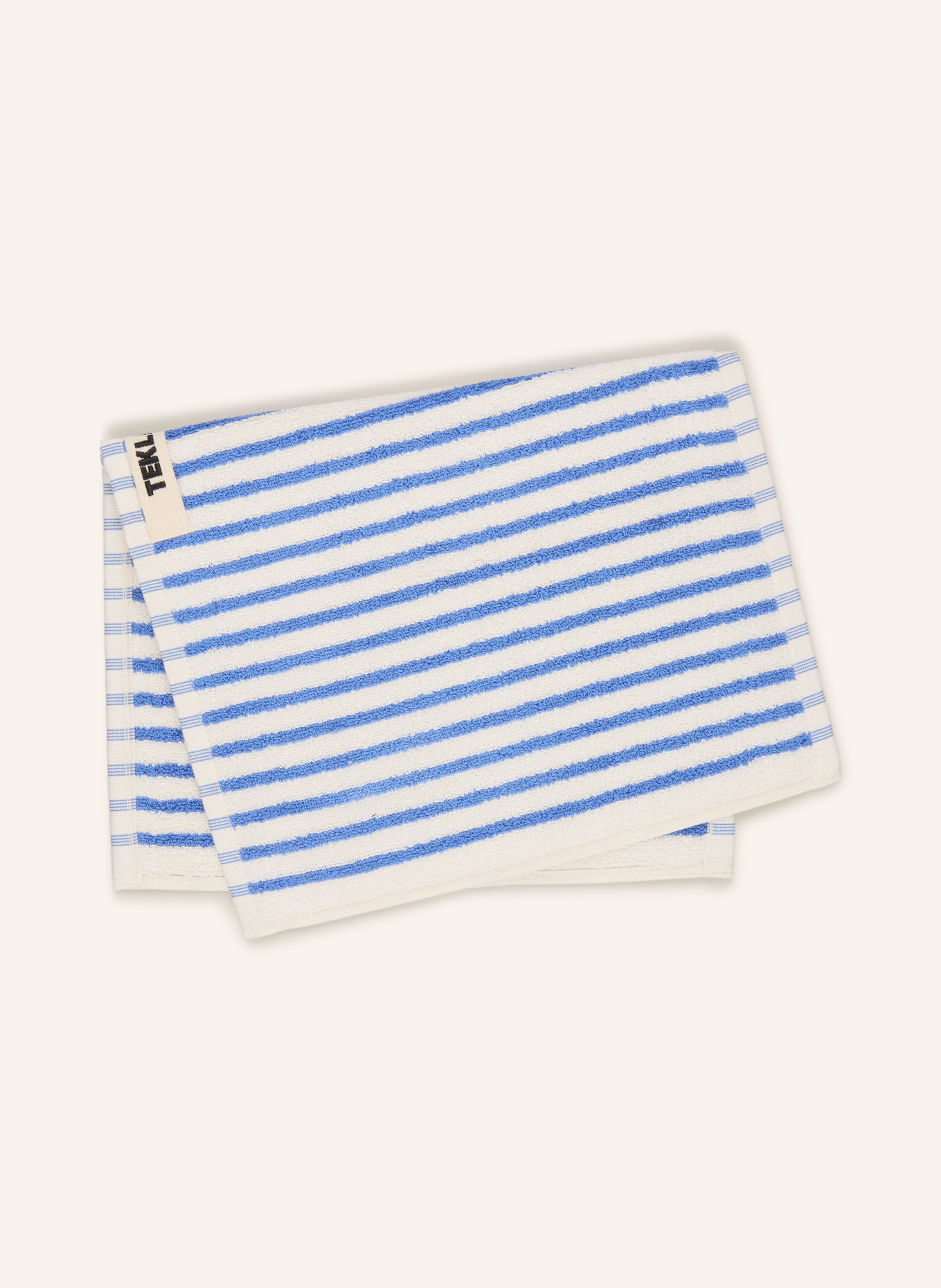 TEKLA Serviette invité: BLEU / BLANC