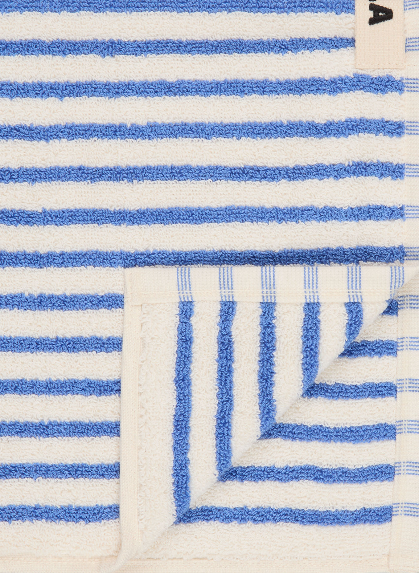 TEKLA Serviette invité: BLEU / BLANC