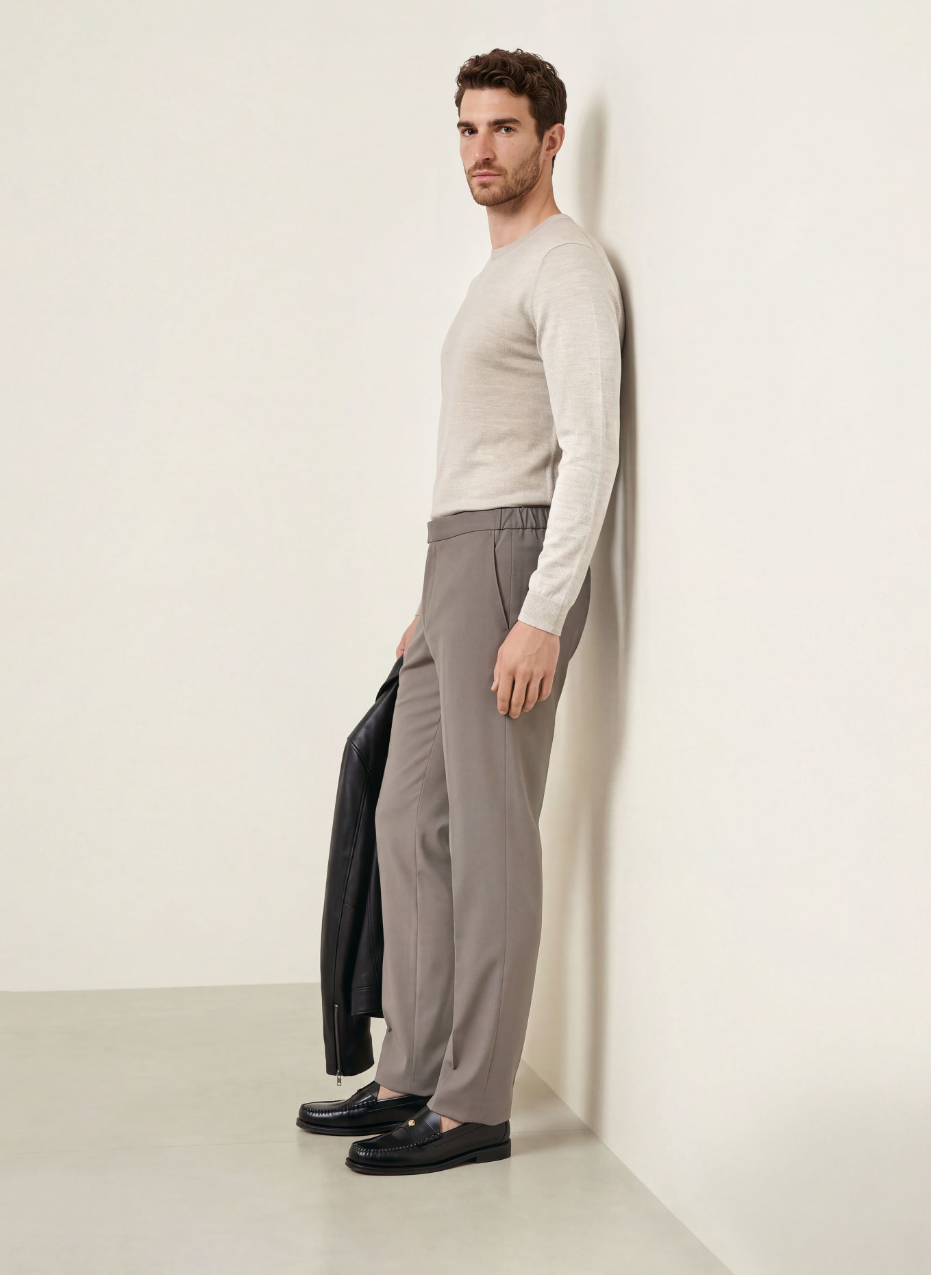 REISS WESSEX Sweater: LIGHT GRAY