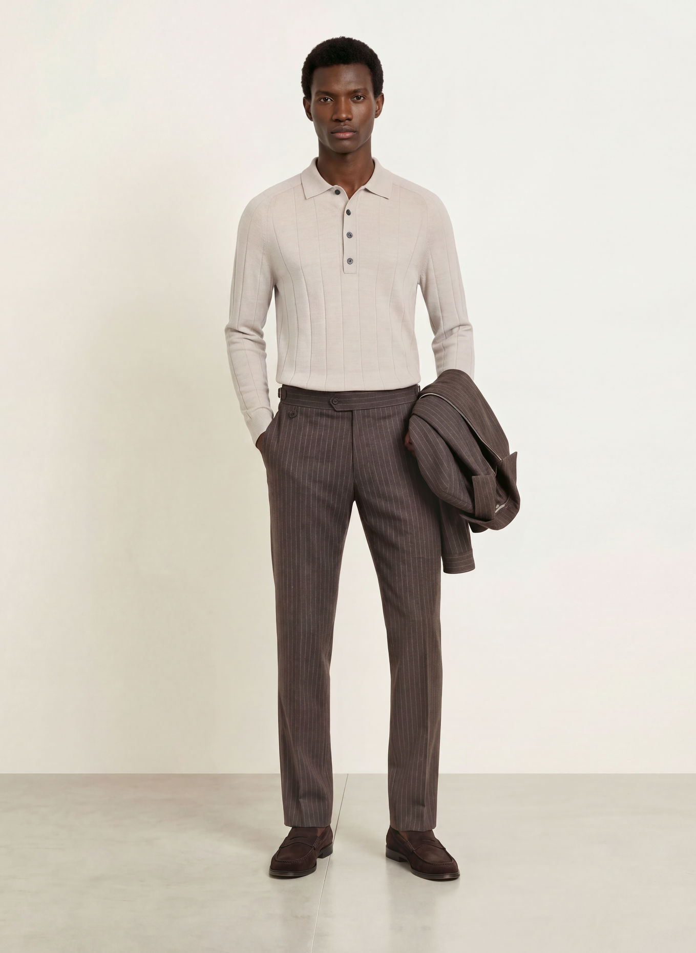 REISS Koszulka polo z dzianiny GREYSON: JASNOBRĄZOWY