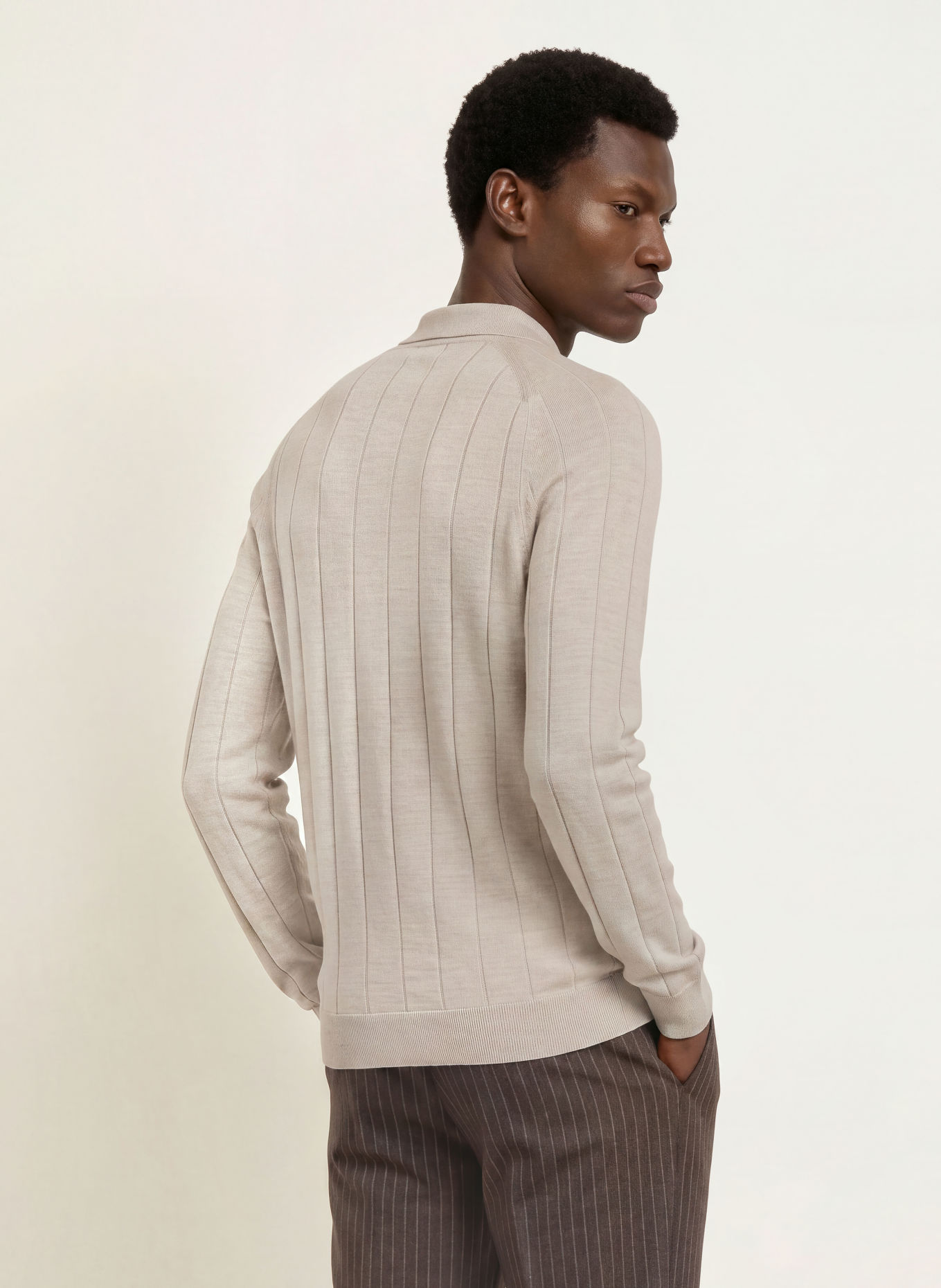 REISS Koszulka polo z dzianiny GREYSON: JASNOBRĄZOWY