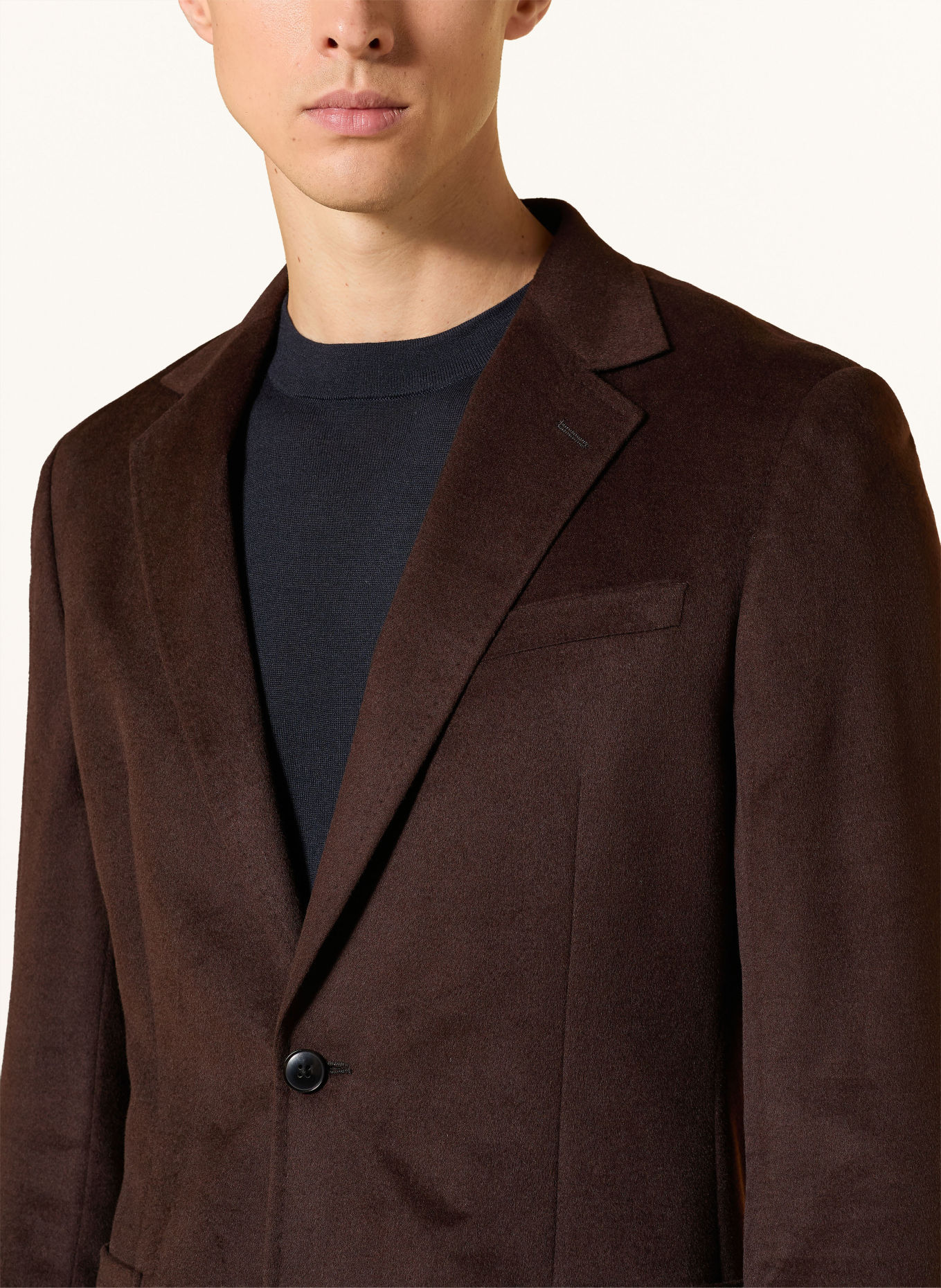 REISS Sakko PATCH Tailored Fit mit herausnehmbarer Blende: DUNKELBRAUN