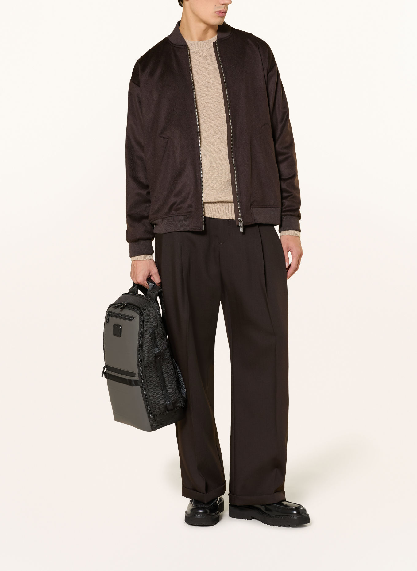 TUMI ALPHA BRAVO DYNAMIC Backpack with laptop compartment: TAUPE / BLACK
