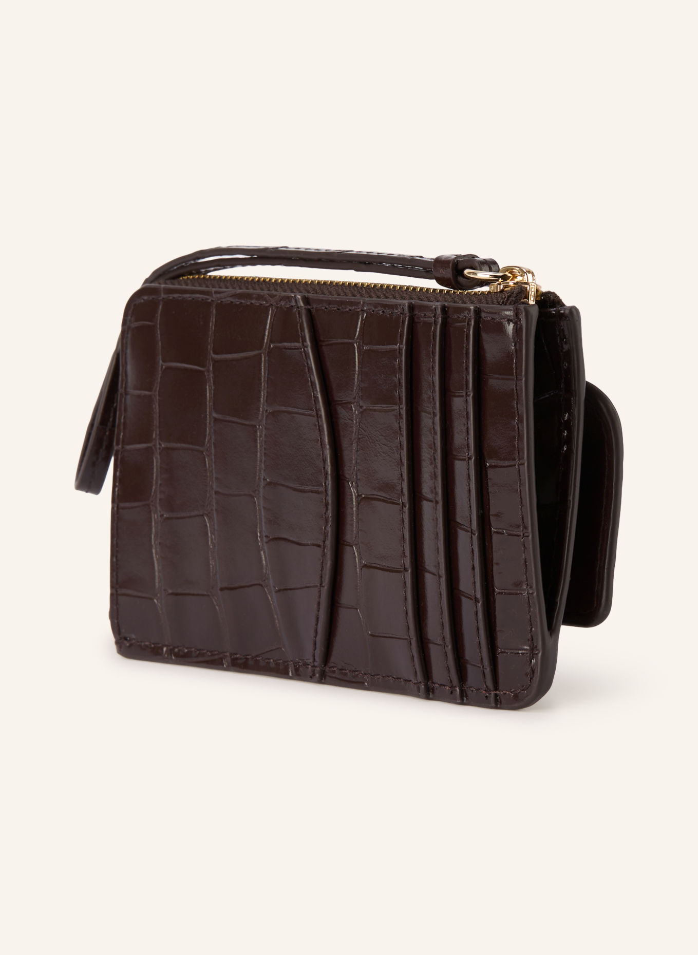 FURLA Kaarthouder CAMELIA: MARRON FONCÉ / GOUD