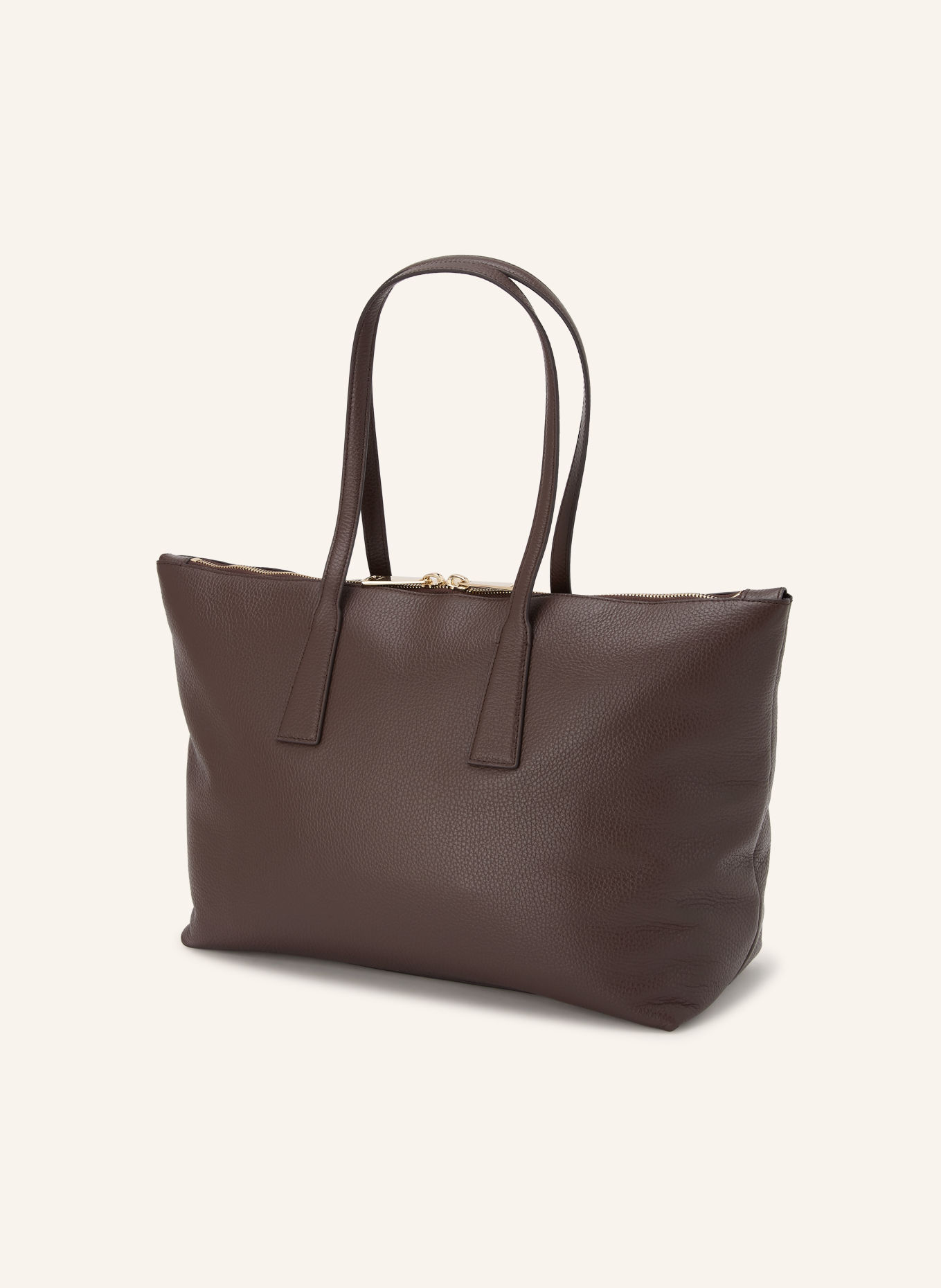 FURLA Skuldertaske OLIVIA LARGE: MØRKEBRUN / GULD