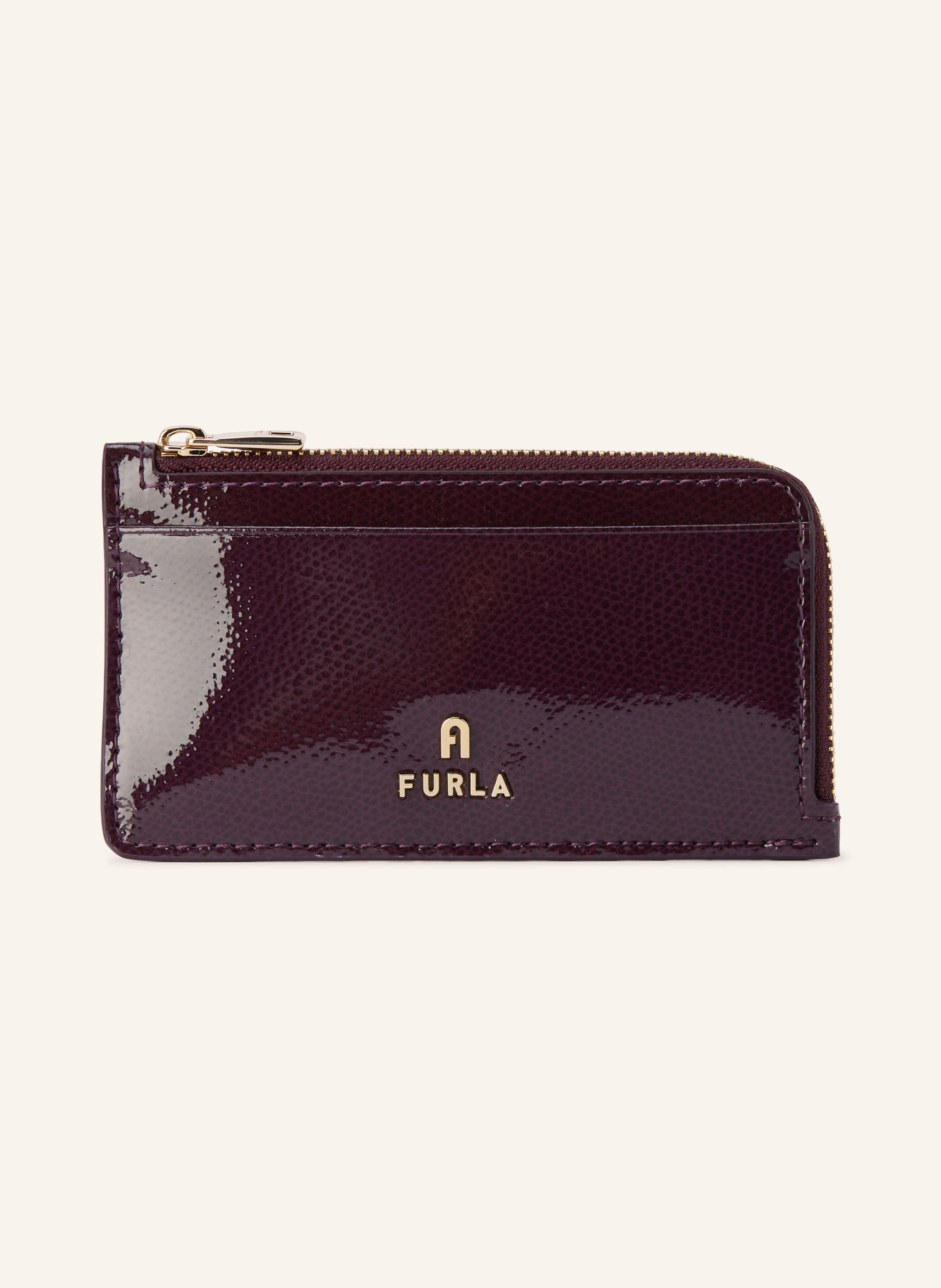 FURLA Etui na karty CAMELIA: FIOLETOWY / ZŁOTY