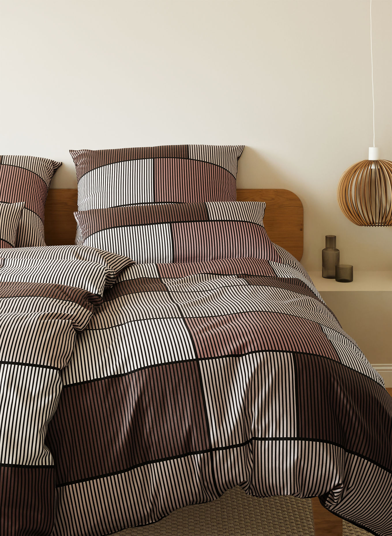 elegante Sengetøj MANHATTAN: BRUN / TAUPE / MØRKEGRÅ