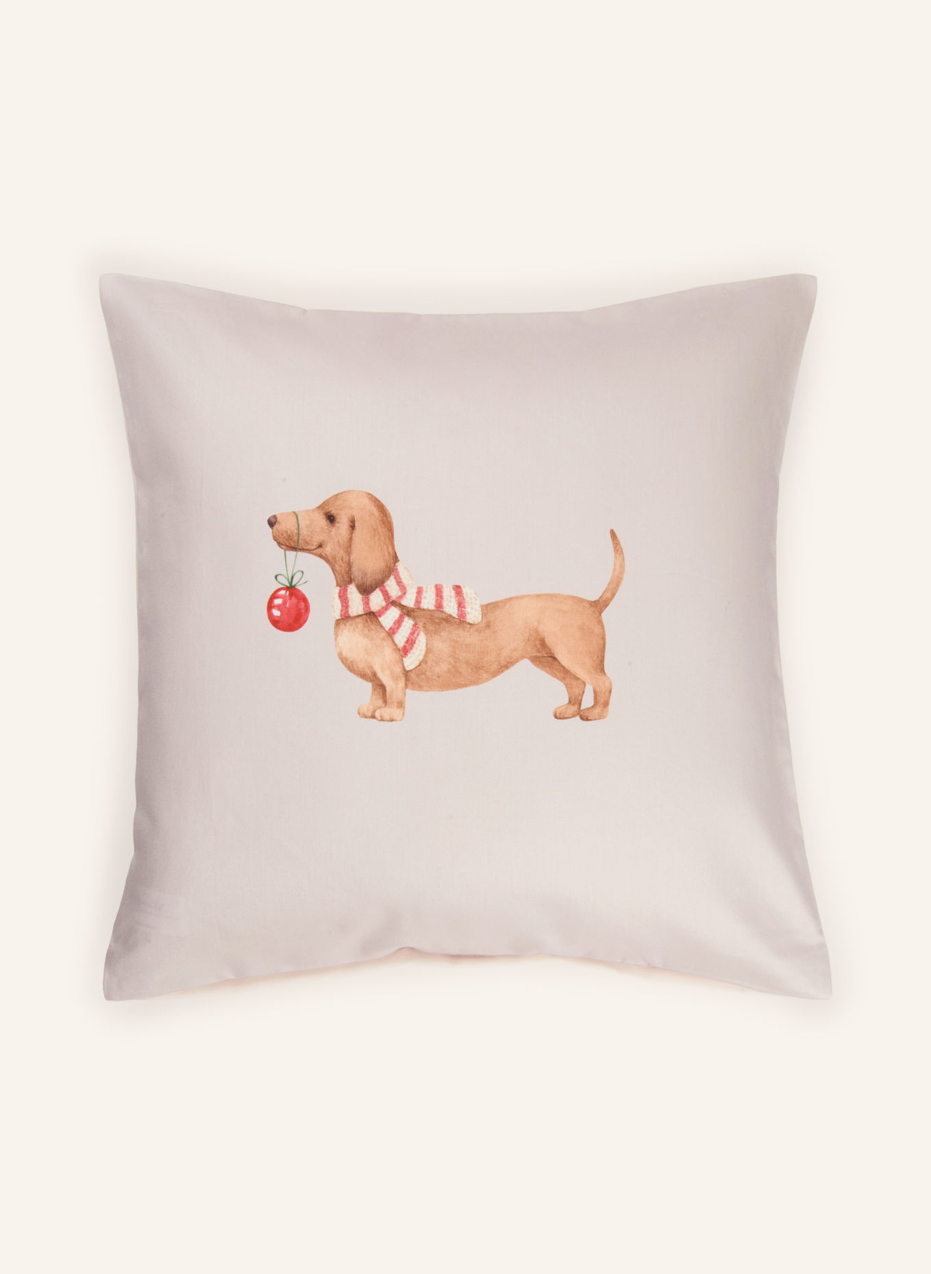 elegante Kissenbezug EDDIE: BEIGE / BRAUN / ROT
