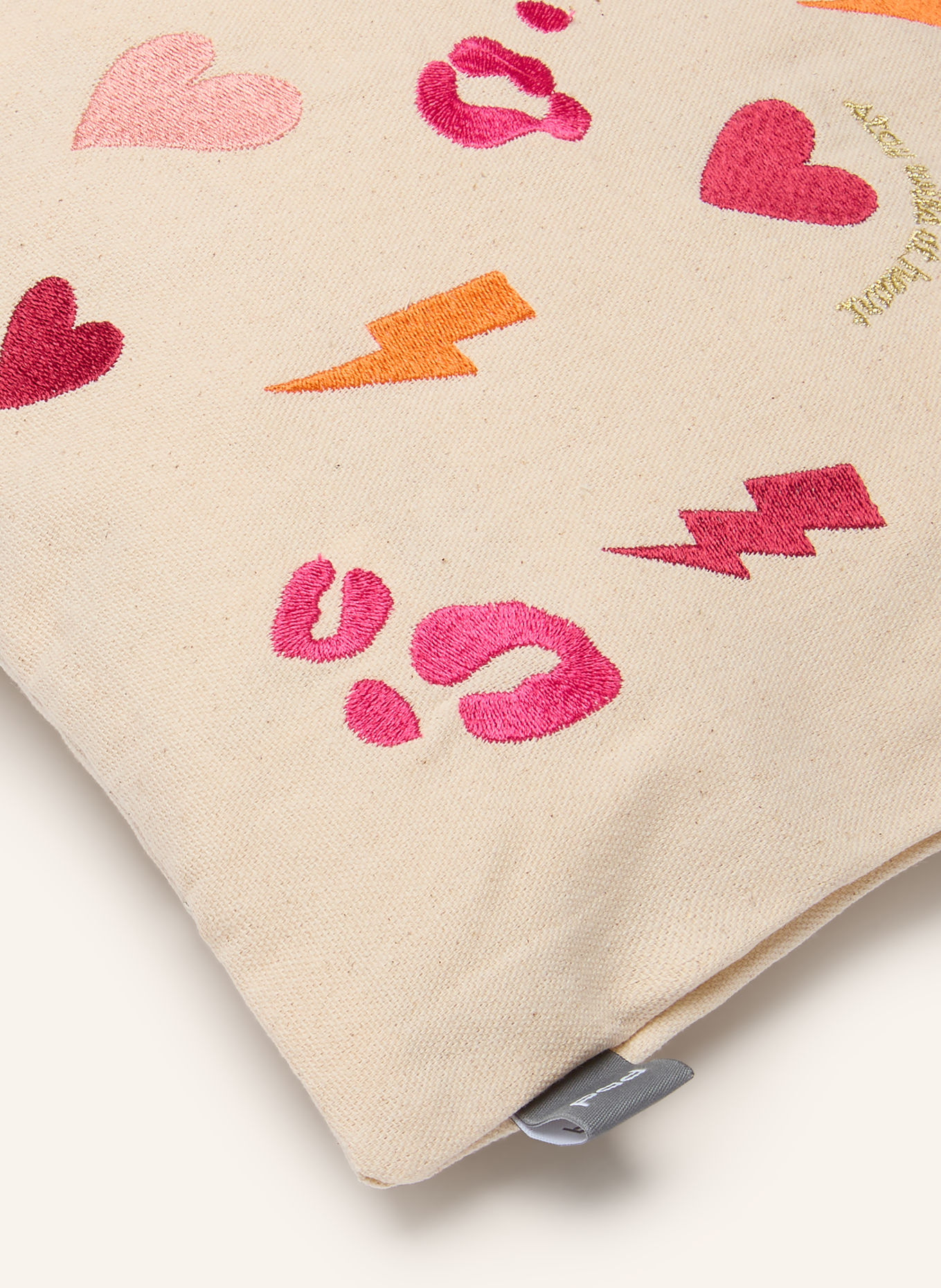 PAD Sierkussenhoes WINTER SPIRIT: BEIGE / ROZE / ORANJE