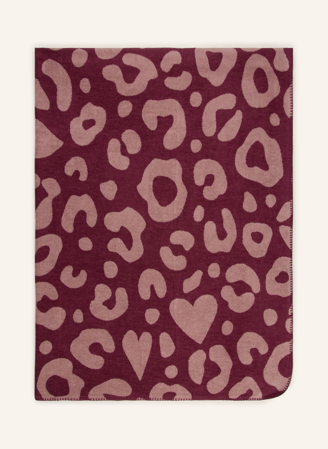 PAD Plaid LEO: DONKERROOD / TAUPE