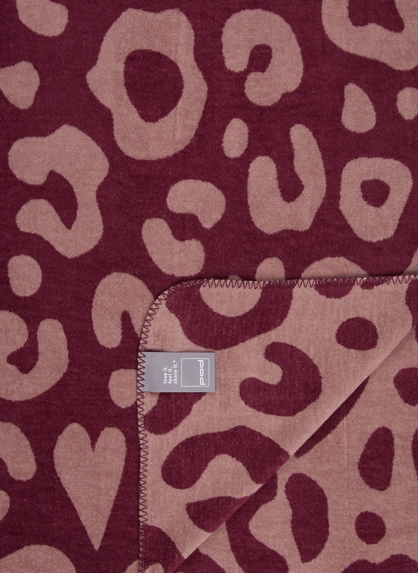 PAD Plaid LEO: DONKERROOD / TAUPE
