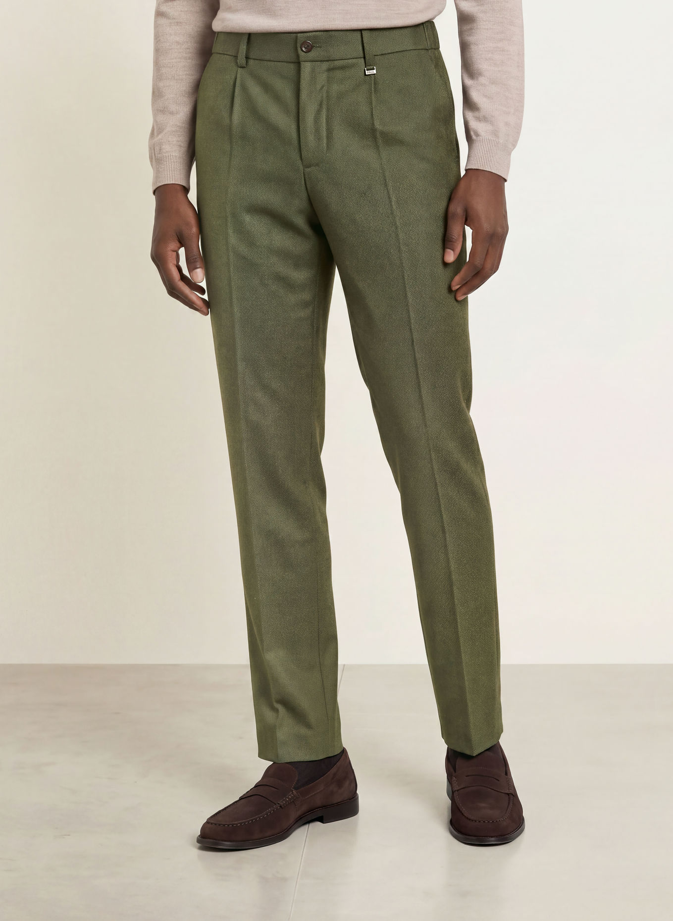 PAUL Oblekové kalhoty, střih Slim Fit: 750 Olive