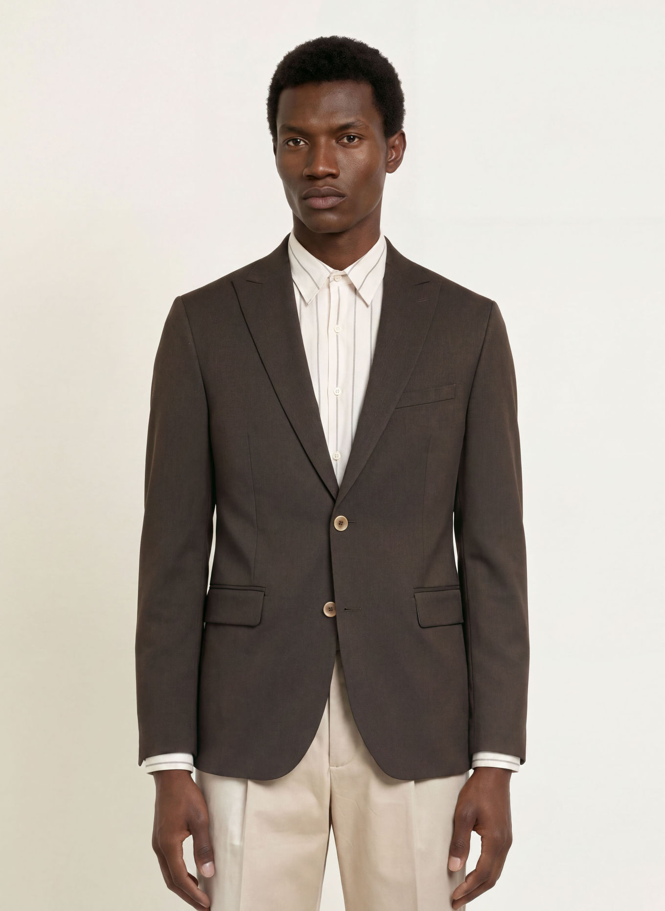 PAUL Veston de costume coupe slim: 880 DARK BROWN