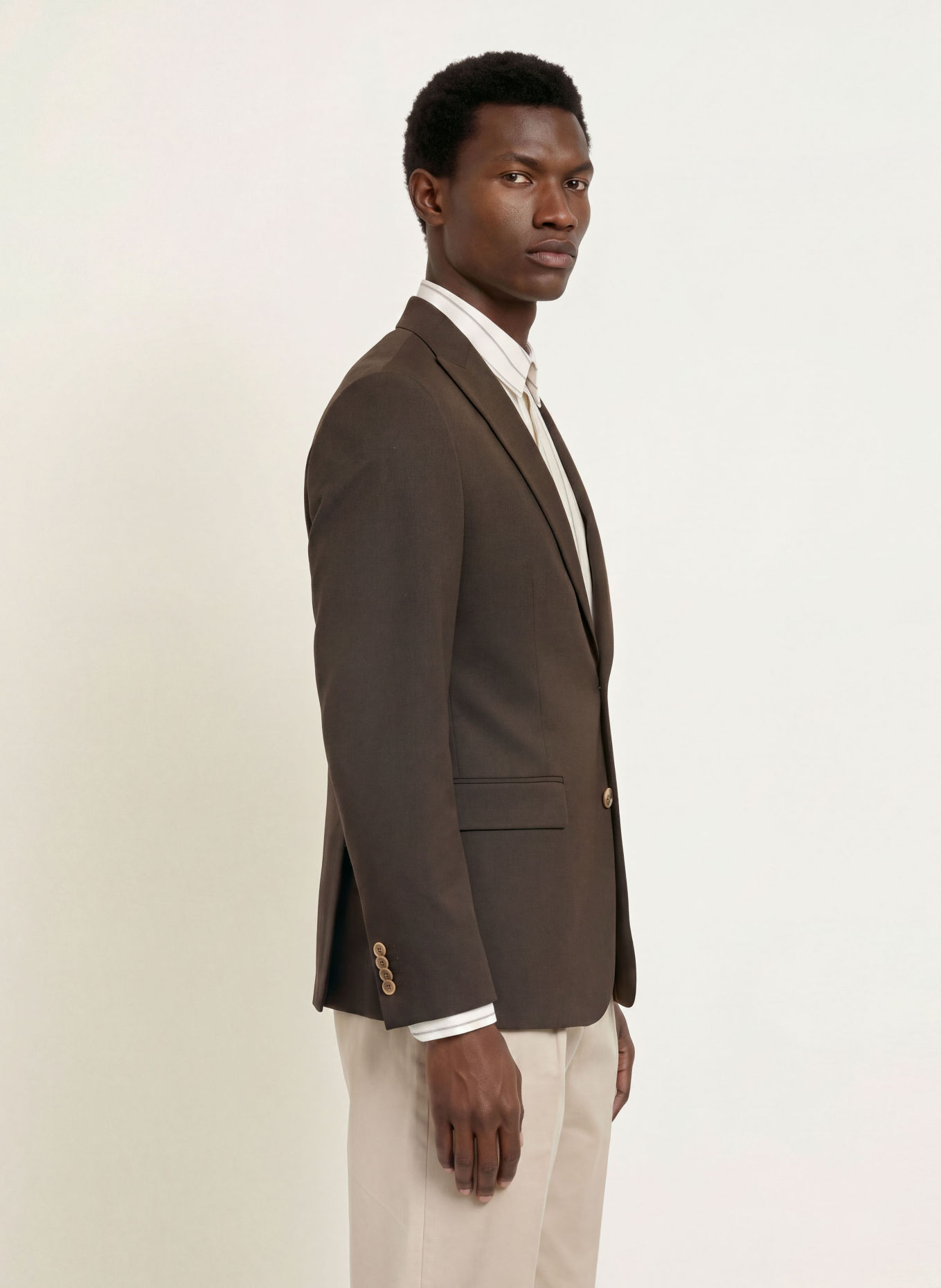 PAUL Veston de costume coupe slim: 880 DARK BROWN