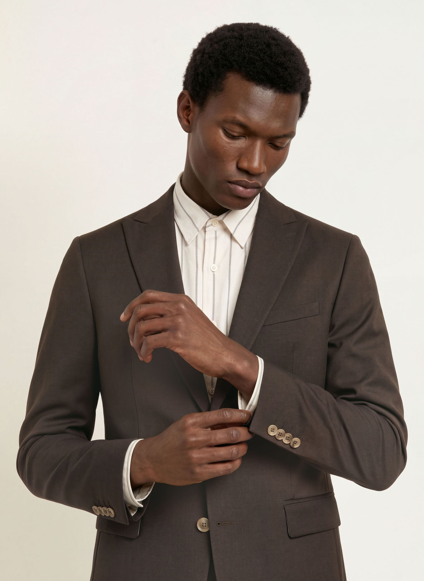 PAUL Veston de costume coupe slim: 880 DARK BROWN