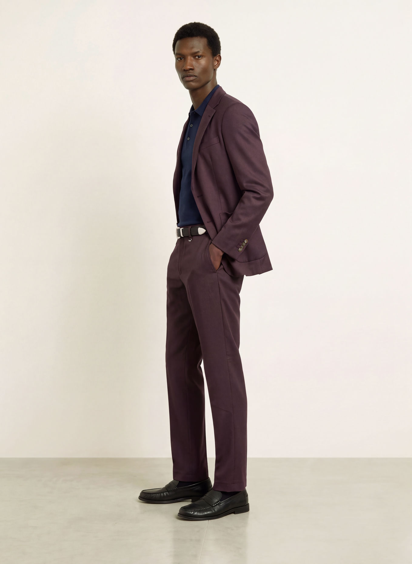 PAUL Oblekové kalhoty, střih Slim Fit: 590 Vineyard