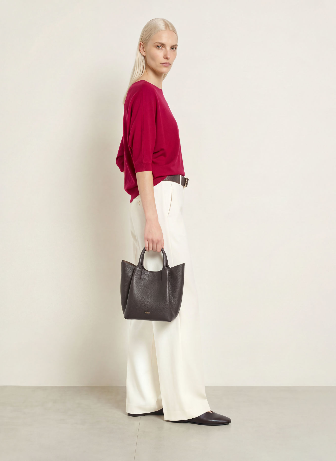 Phase Eight CRISTINE Sweater with 3/4-Length Sleeves: FUCHSIA